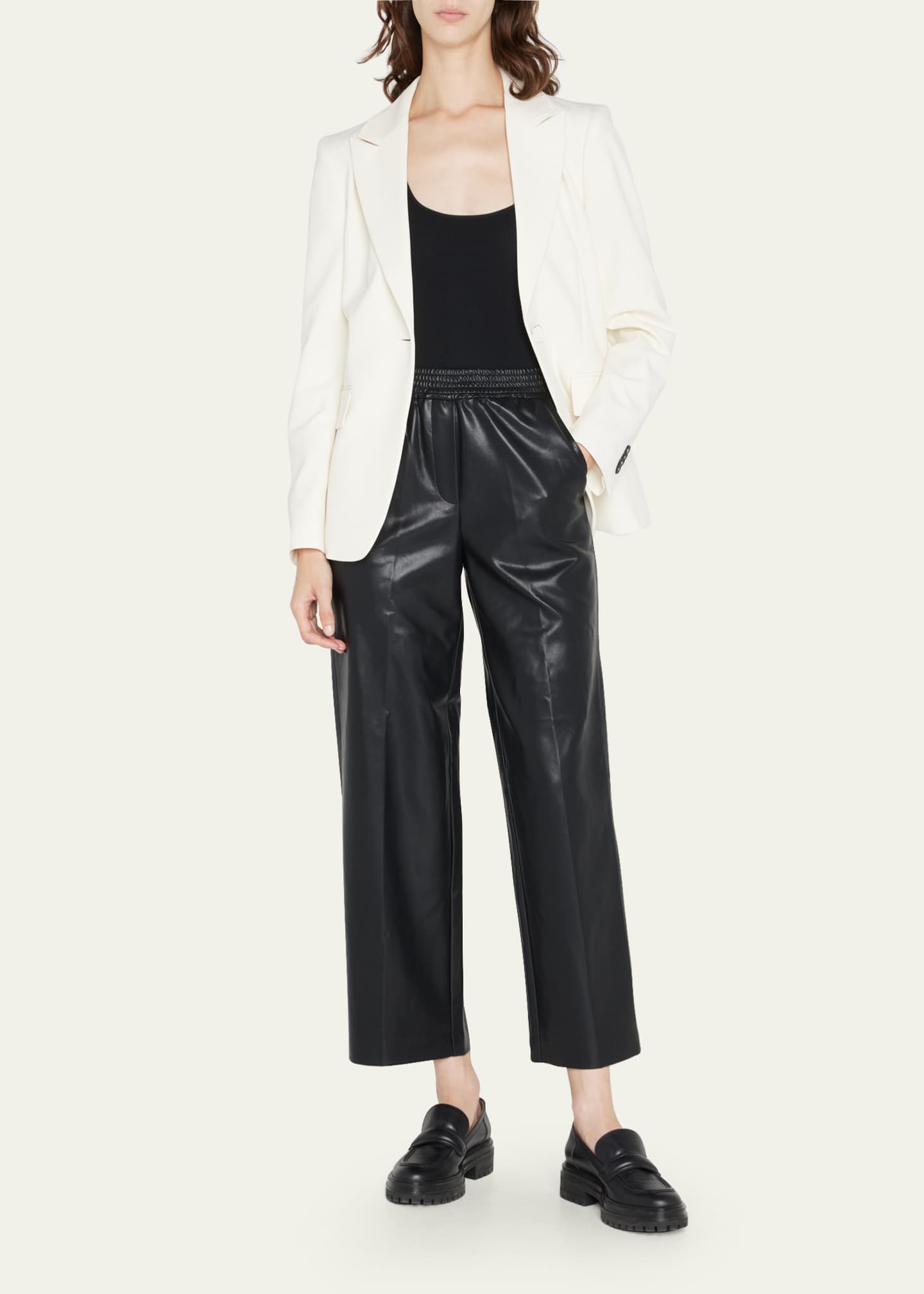 Kobi Halperin Ariella Cropped Faux-Leather Pants - Bergdorf Goodman