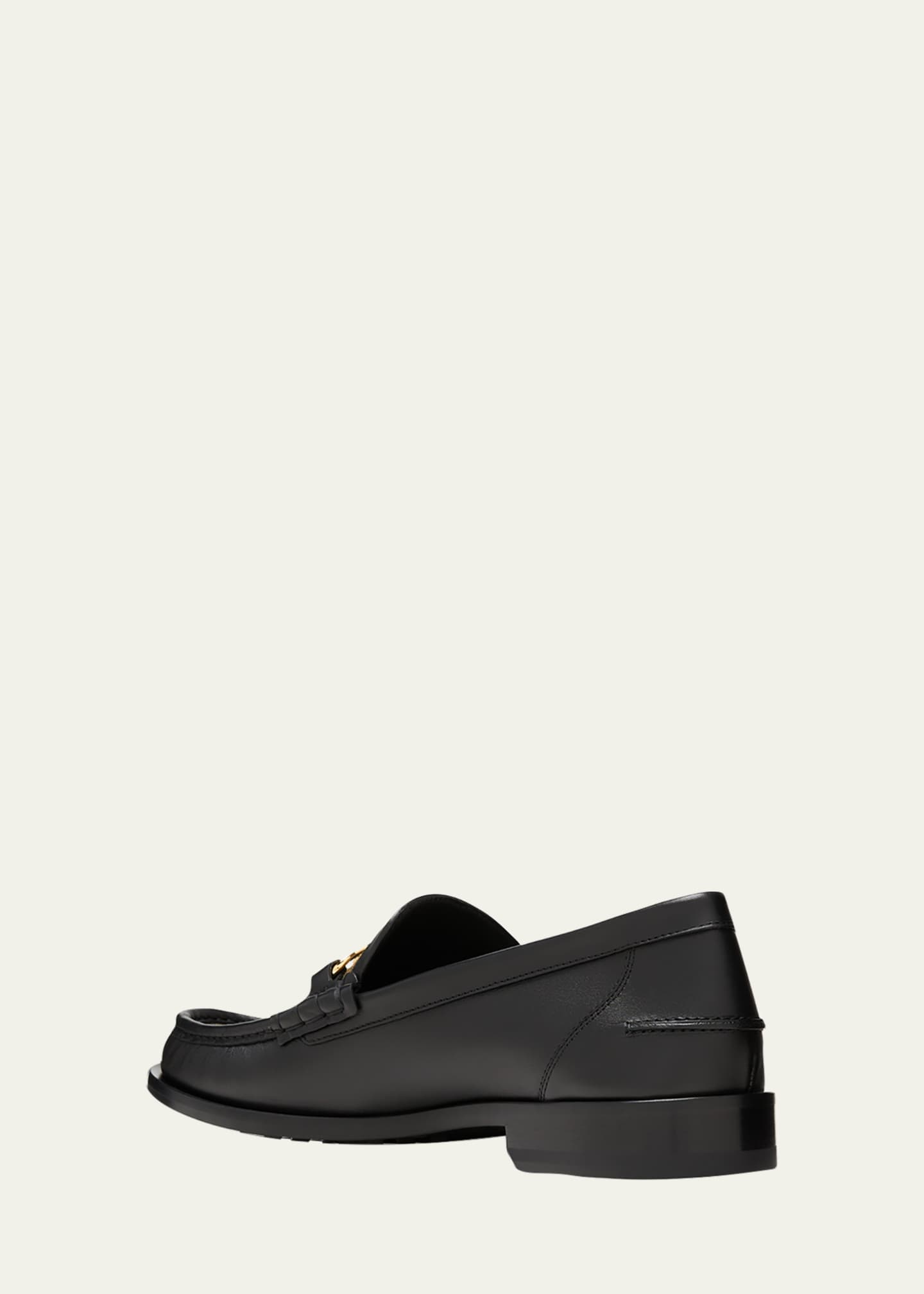 Fendi Men's FF O'Lock Leather Loafers Image 3 of 4
