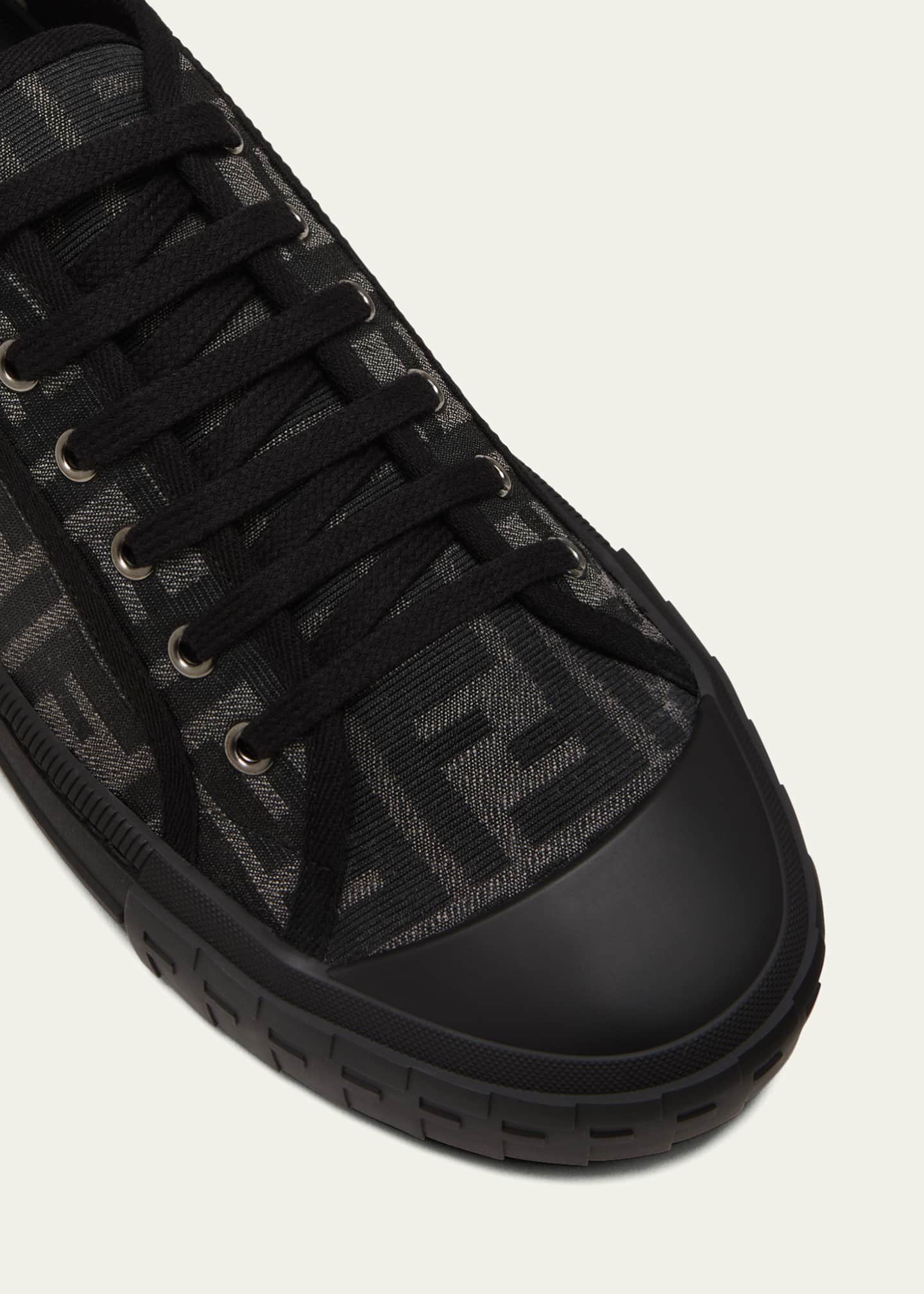 Fendi Men s New Summery Canvas Monogram Low Top Sneakers