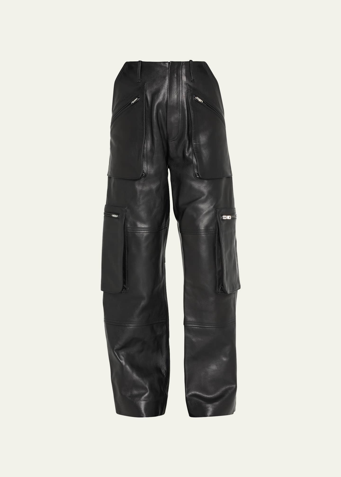 Amiri Leather Straight-Leg Cargo Pants - Bergdorf Goodman