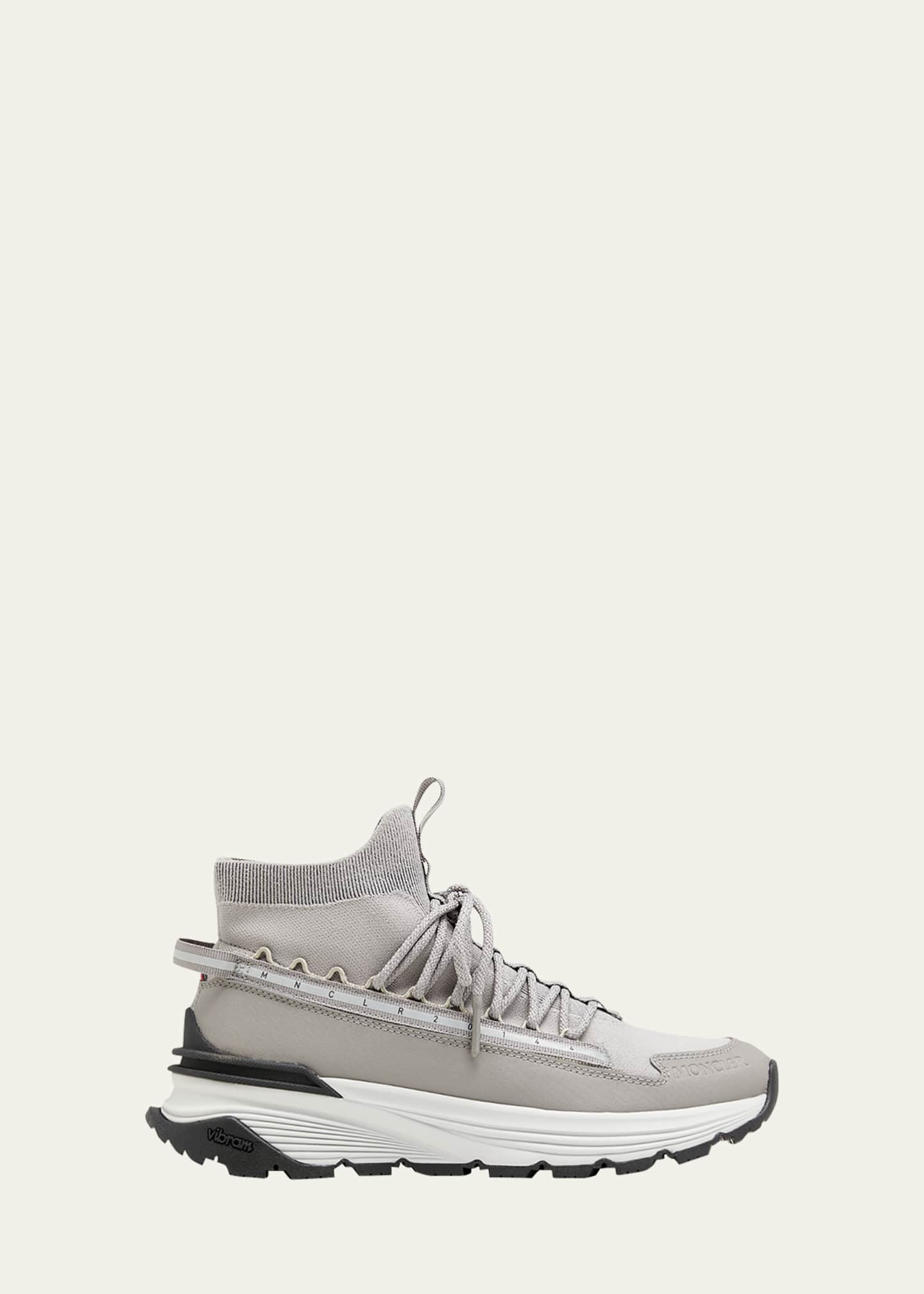Moncler Men s Knit High Top Runner Sneakers Bergdorf Goodman