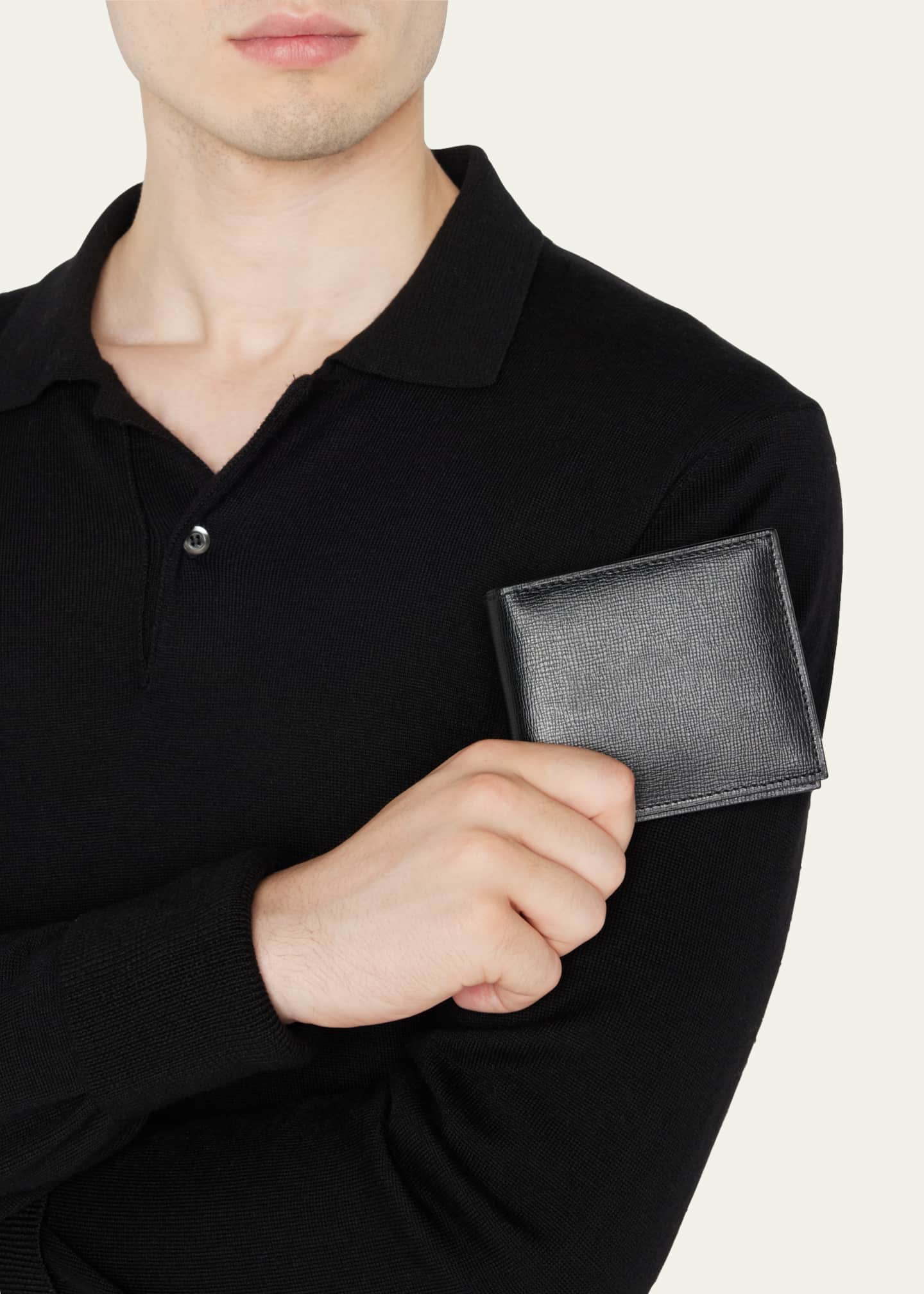 VIP【送料関税込】VALEXTRA LEATHER CONTINENTAL WALLET Valextra Men's Leather V-Cut Bifold Wallet - Bergdorf Goodman