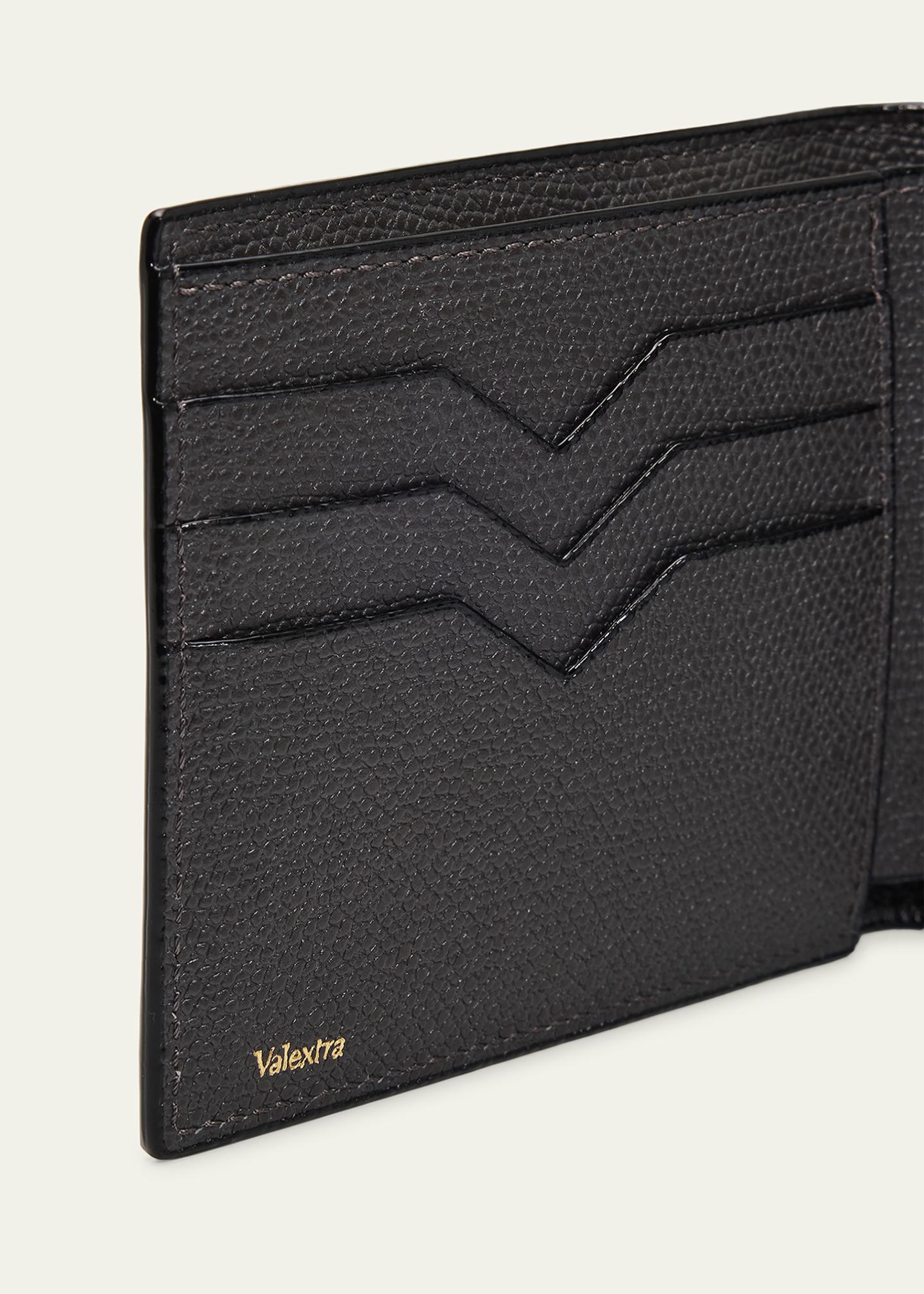 Valextra Men's Leather V-Cut Bifold Wallet - Bergdorf Goodman
