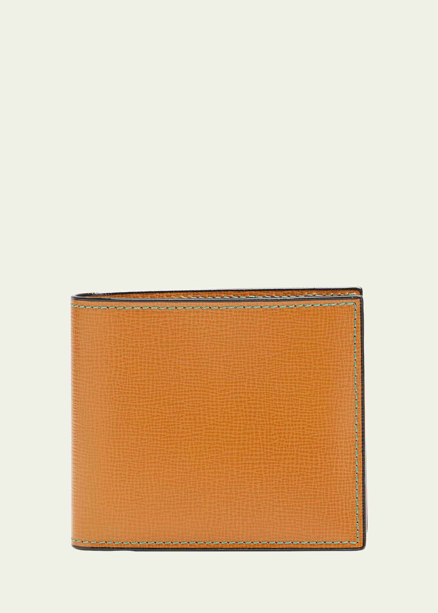 Valextra Men's Leather V-Cut Bifold Wallet