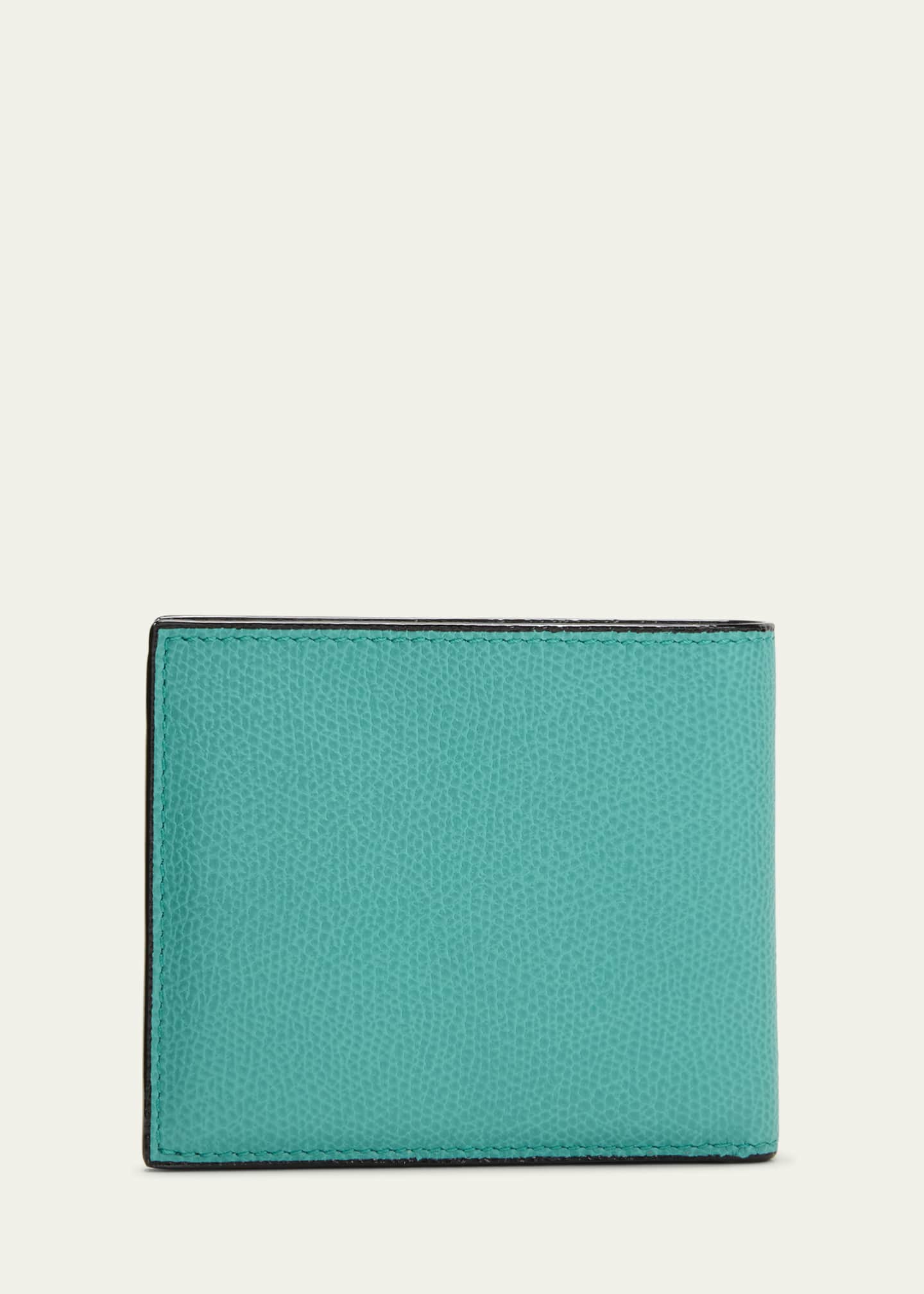 Valextra Men's Leather V-Cut Bifold Wallet Image 3 of 4