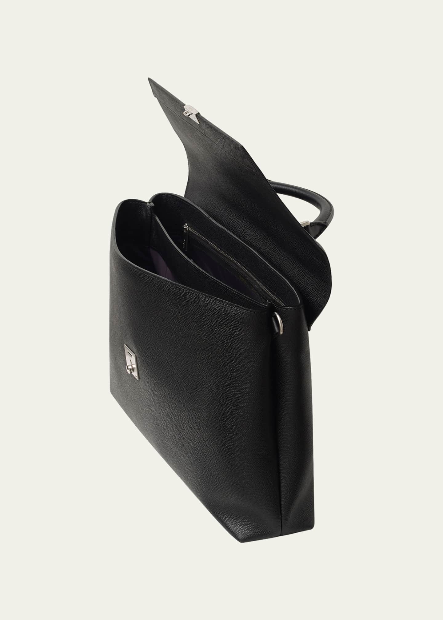 Valextra Men's Avietta Pebble Leather Briefcase Bergdorf Goodman