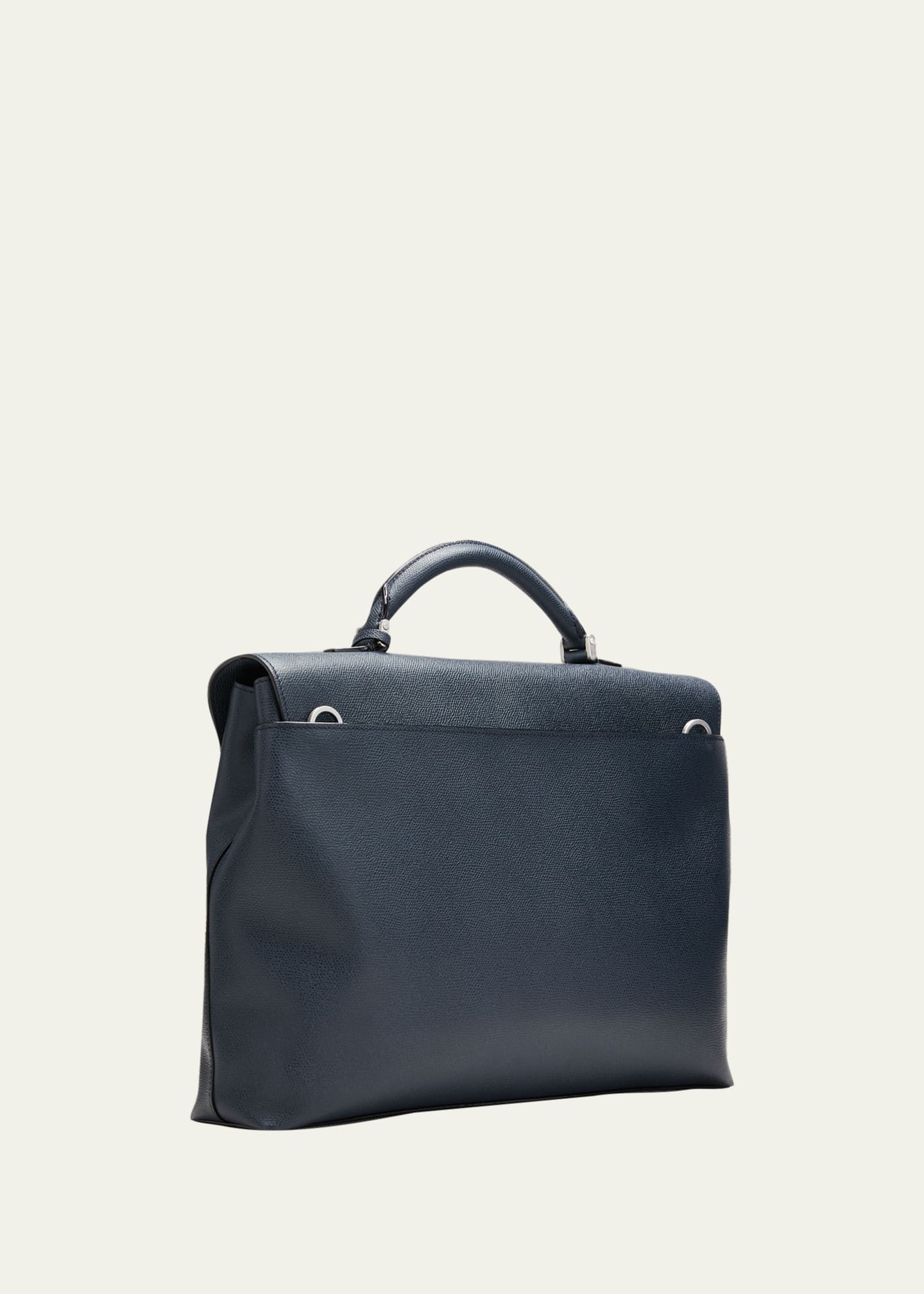 Valextra Men's Avietta Pebble Leather Briefcase Image 3 of 5
