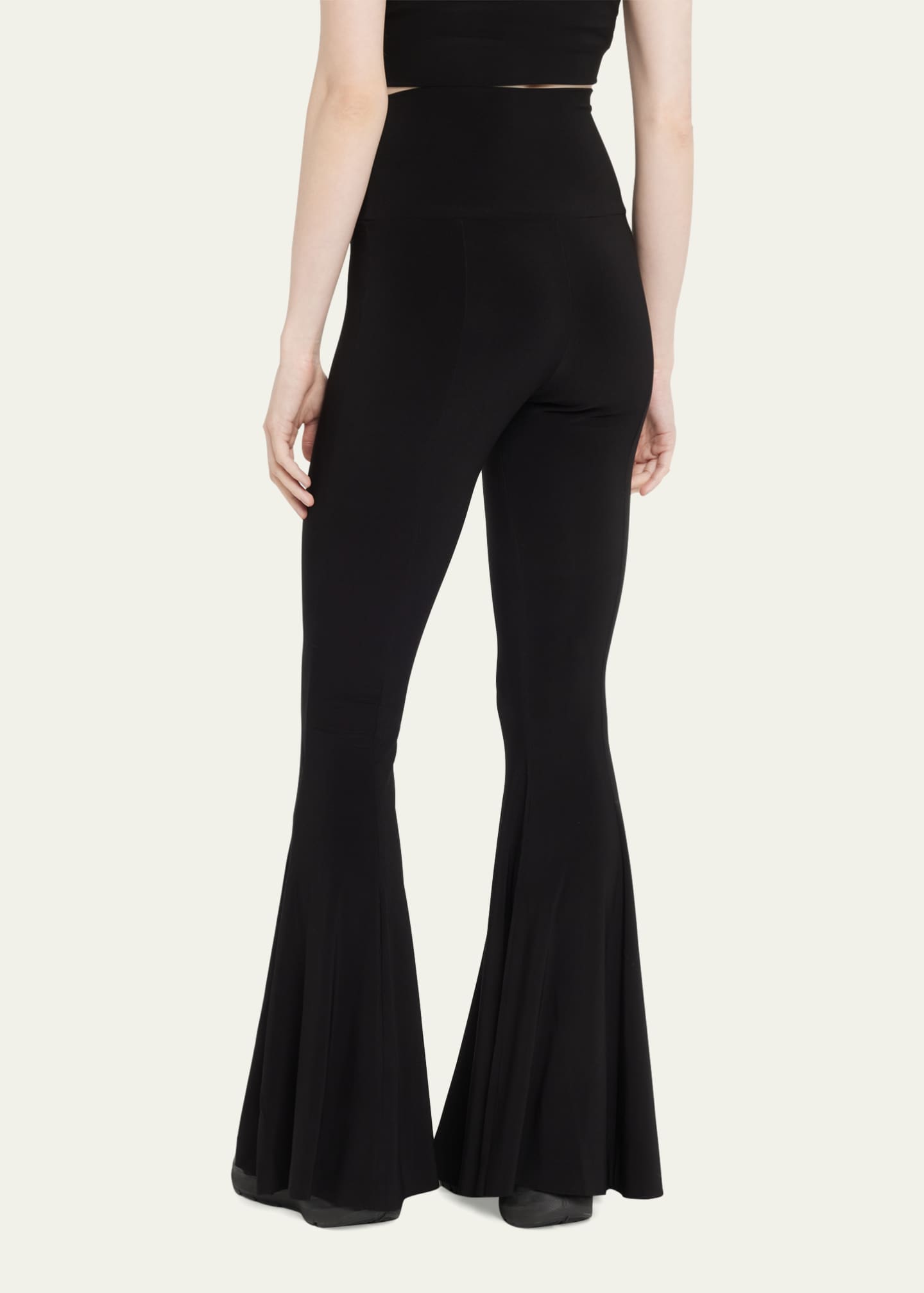 Norma Kamali Fishtail High-Waisted Flare Pants - Bergdorf Goodman