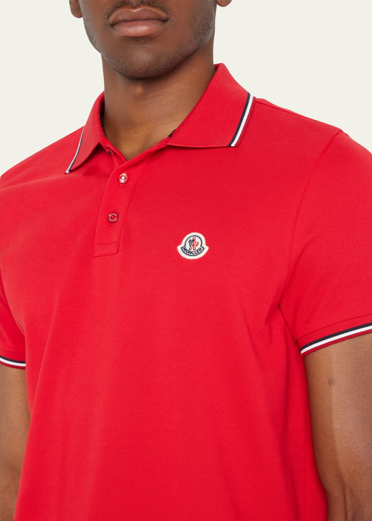 Moncler Men s Classic Tipped Polo Shirt Bergdorf Goodman