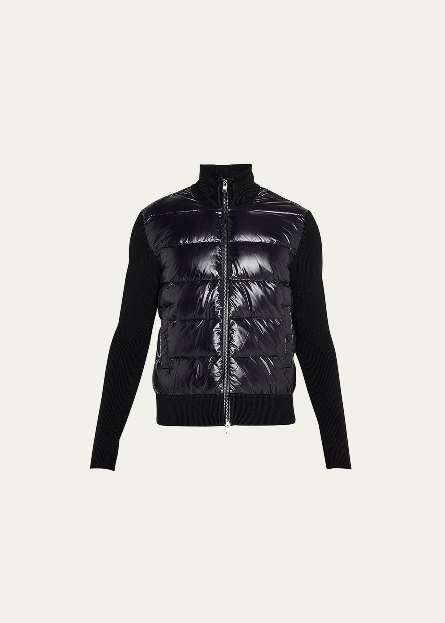 Moncler Men s Geometric Down Knit Sweater
