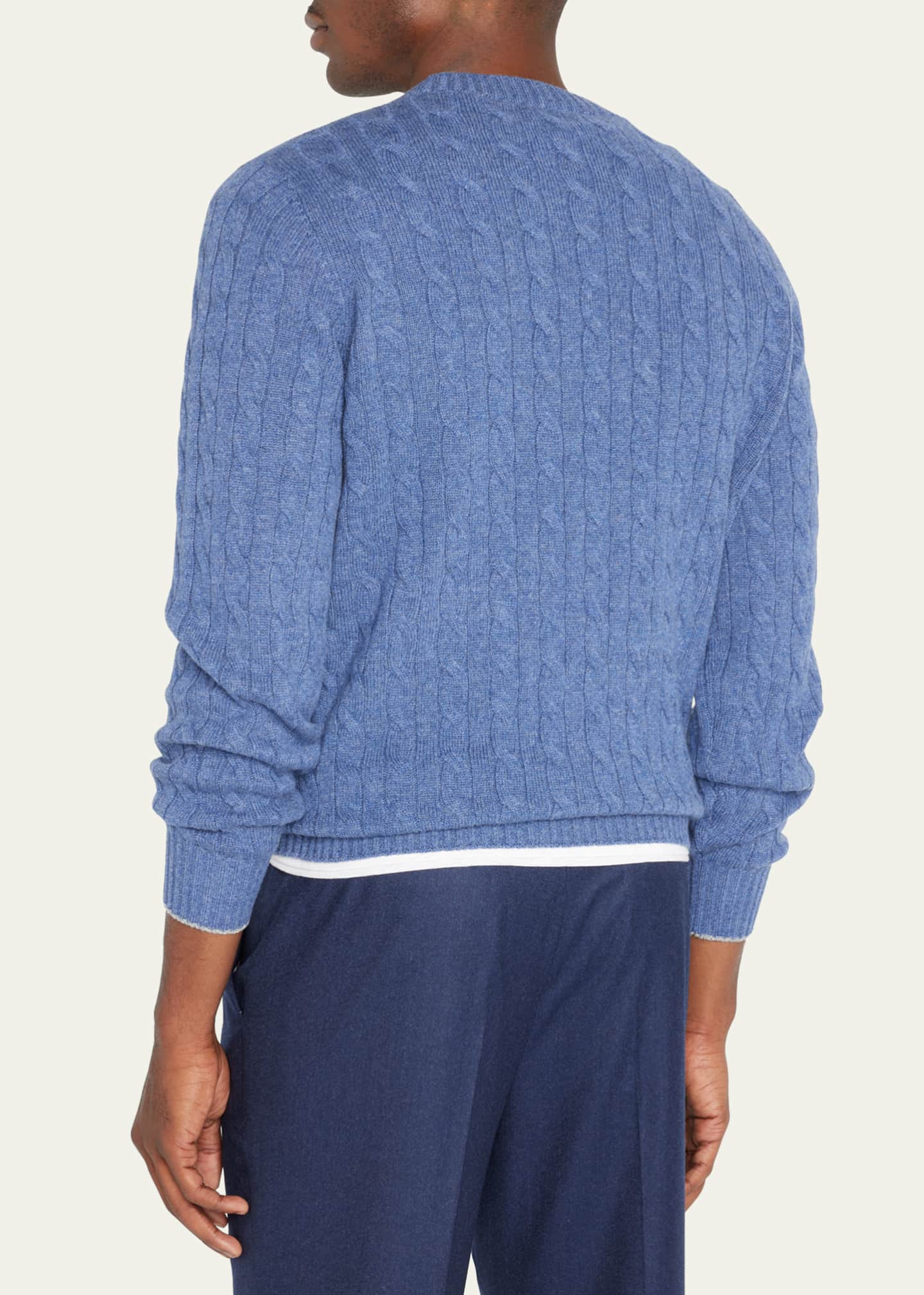 Brunello Cucinelli Men's Cashmere Cableknit Crewneck Sweater - Bergdorf ...