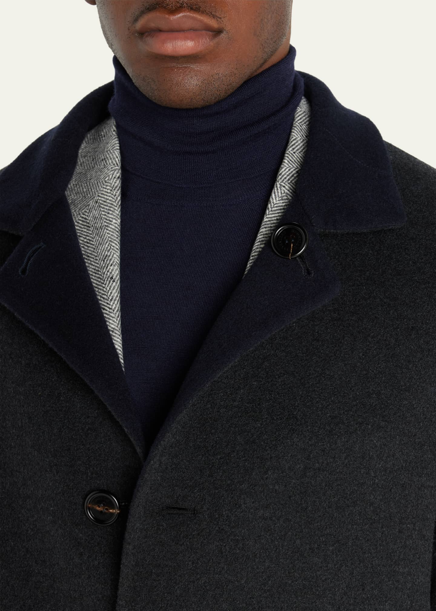 Brunello Cucinelli Men's Reversible Cashmere Overcoat - Bergdorf Goodman