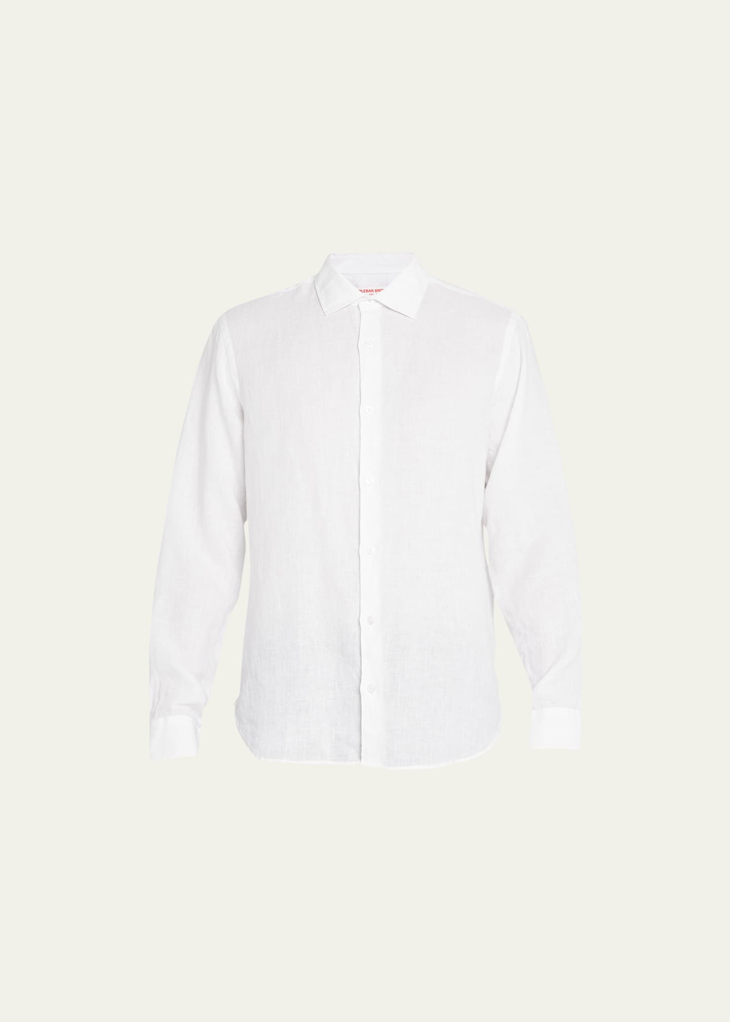 Orlebar Brown Men's Giles Linen Sport Shirt Image 1 of 5