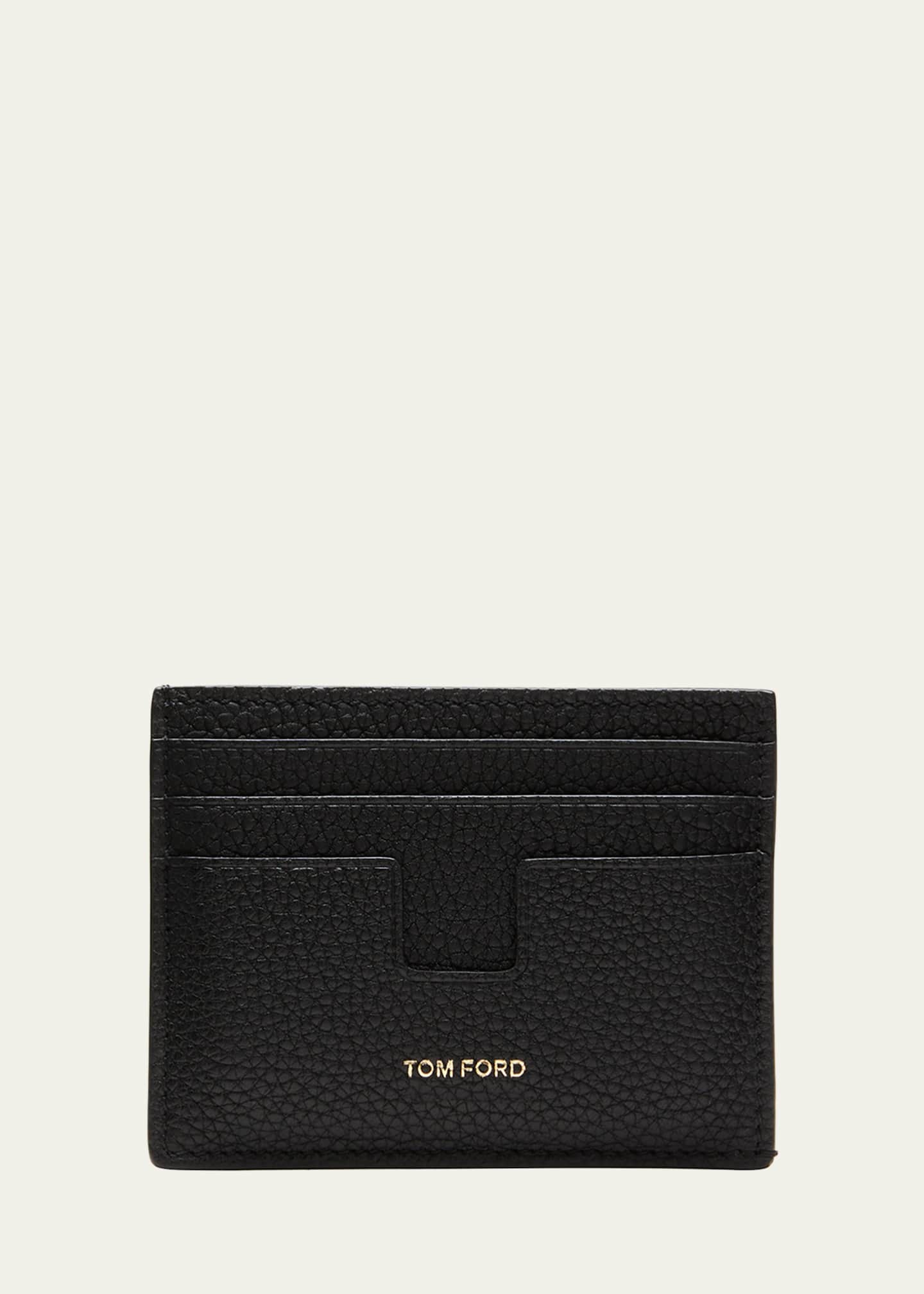 TOM FORD Men's T-Line Open Side Leather Card Holder - Bergdorf Goodman