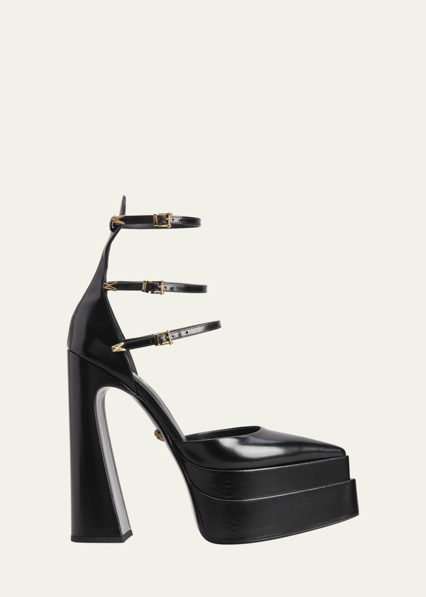 Patent Strappy Platform Mary Jane Heels