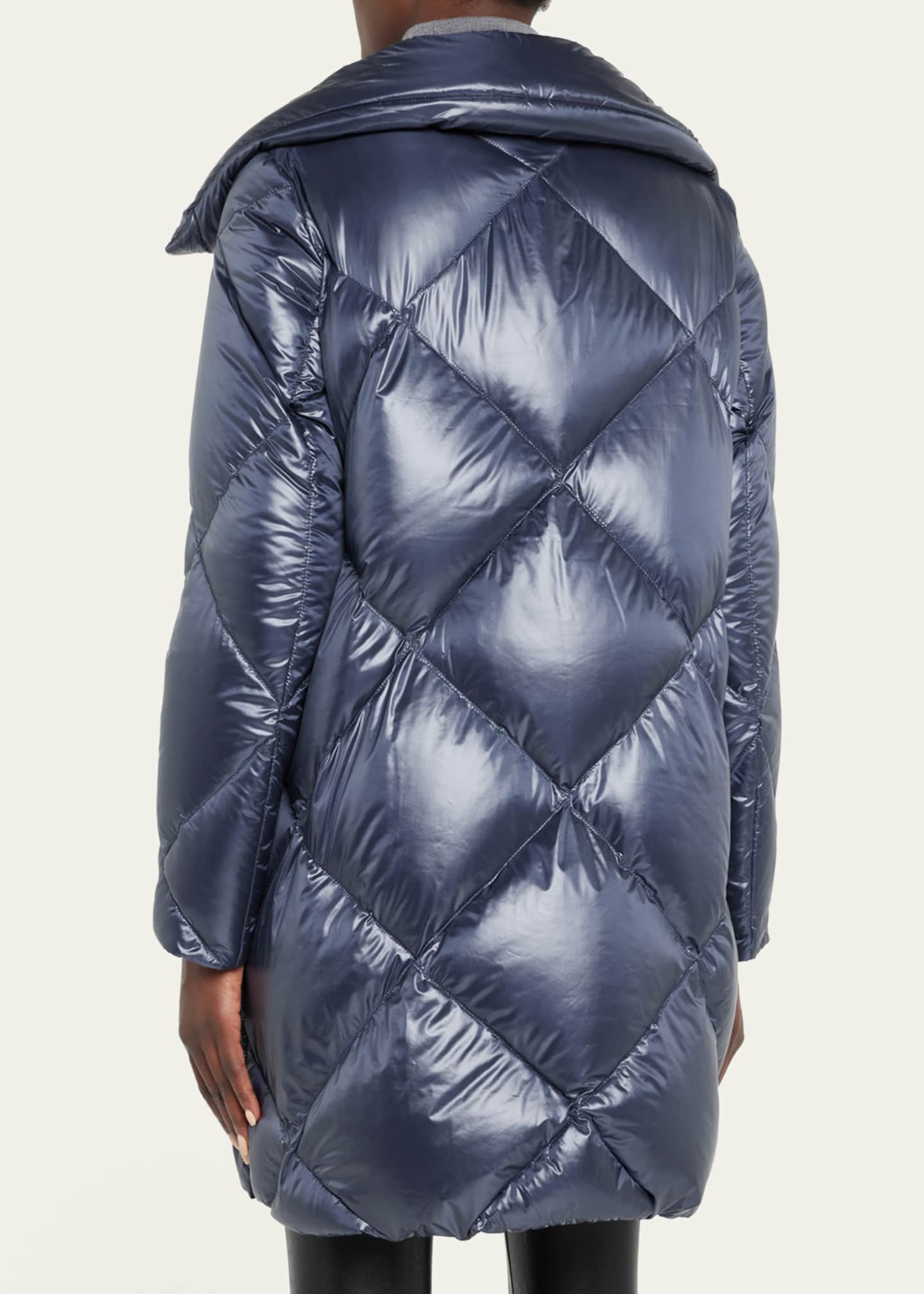 Herno DiamondStitch Woven Half Puffer Coat Bergdorf Goodman
