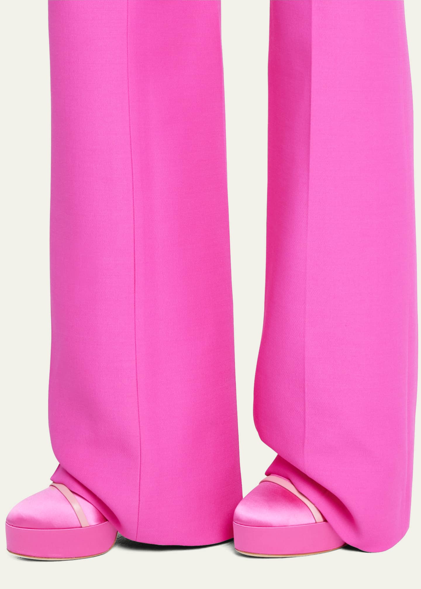 Malone Souliers Mora Satin AnkleStrap Platform Pumps Bergdorf Goodman