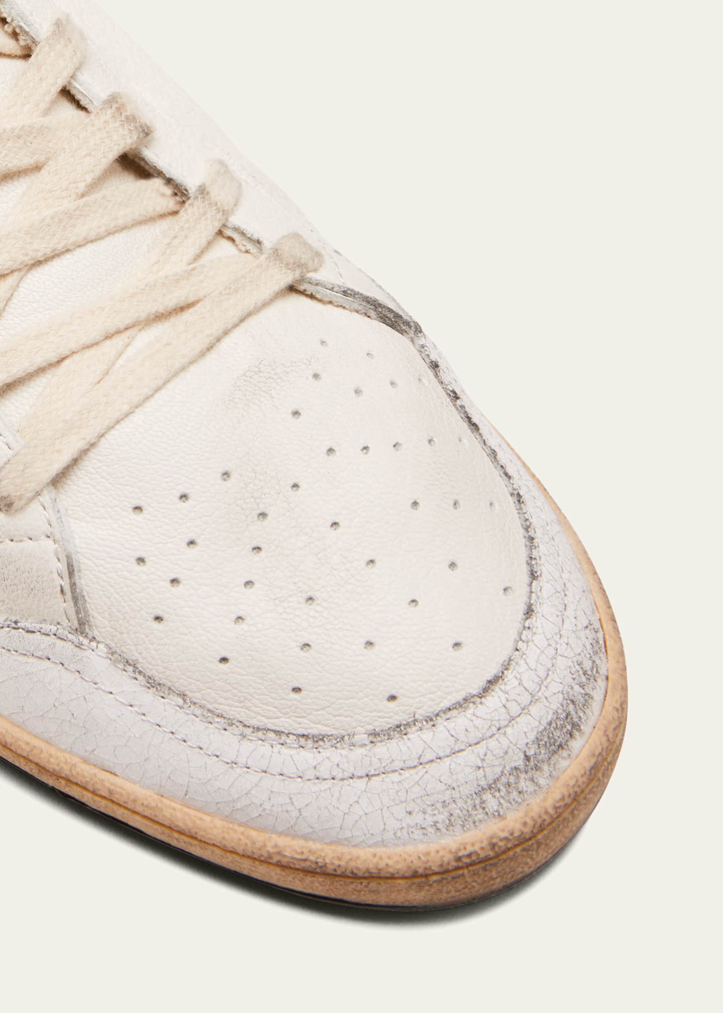 Golden Goose Men's Ball Star Distressed Leather Low-Top Sneakers Image 5 of 7