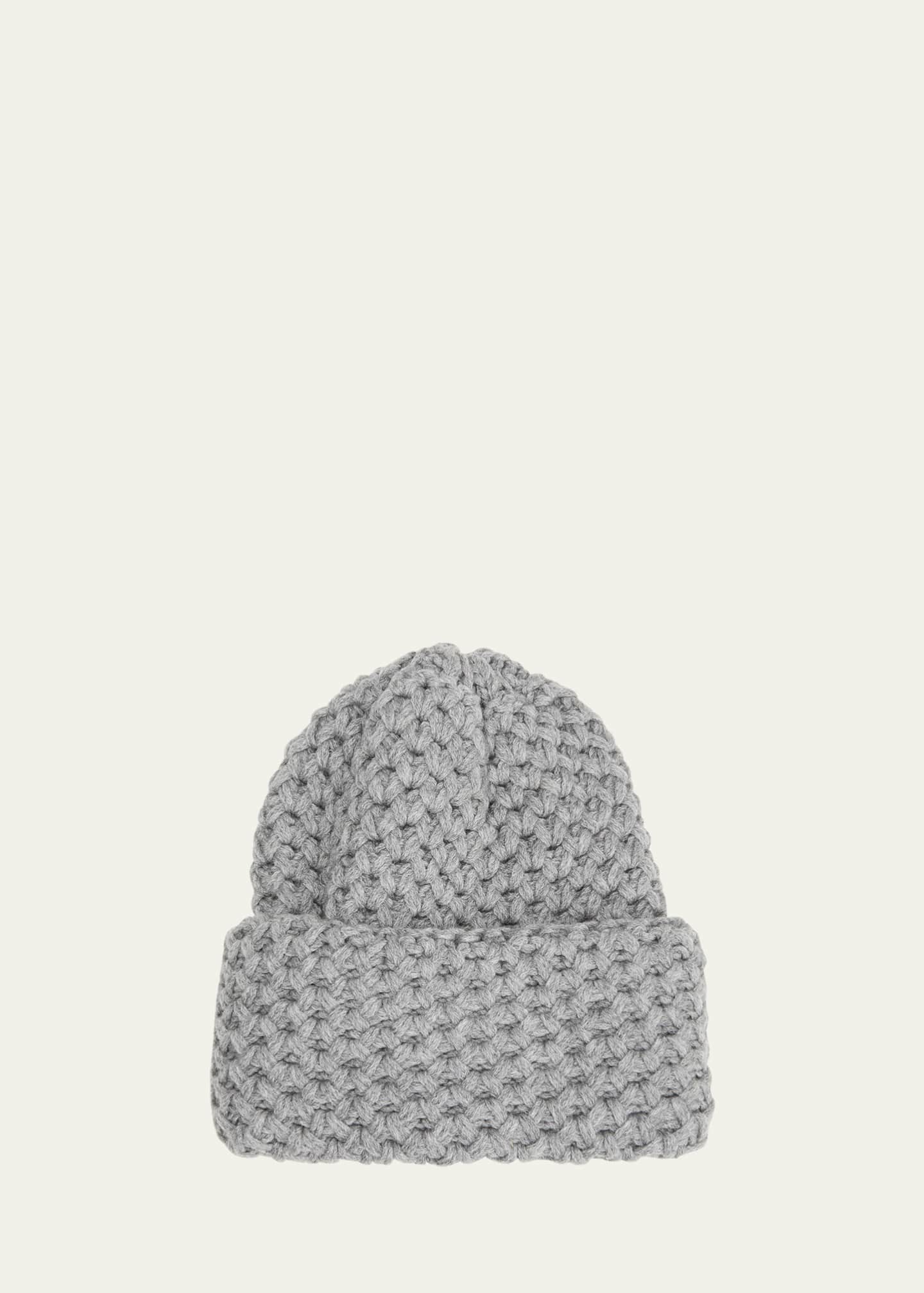Inverni Cashmere Honeycomb Knit Beanie
