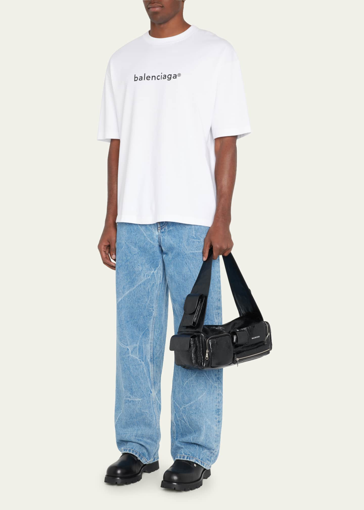 Balenciaga Men's Superbusy Multi-Pocket Sling Bag