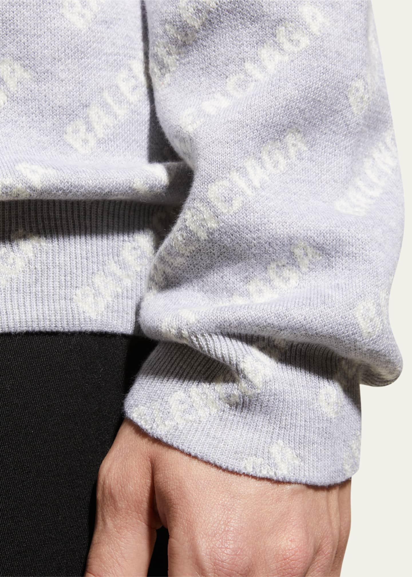 balenciaga men's logo sweater