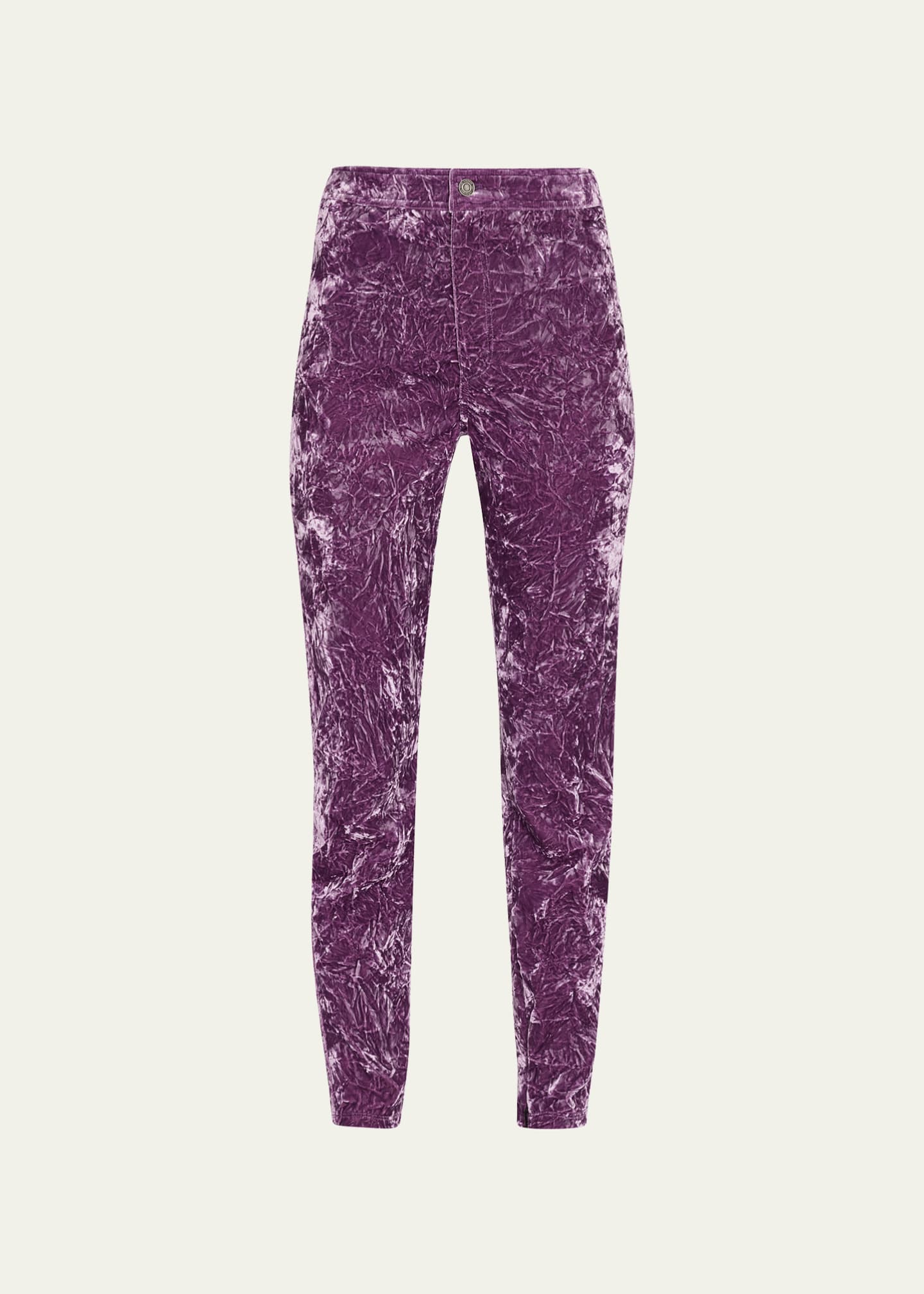 Purple Crushed Velvet Straight Leg Pants - Optional Pockets– Peridot  Clothing