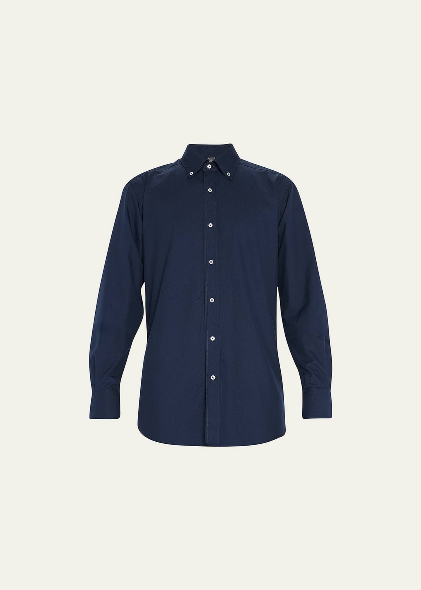 Bergdorf Goodman Men's Sea Island Solid Sport Shirt Image 1 of 5