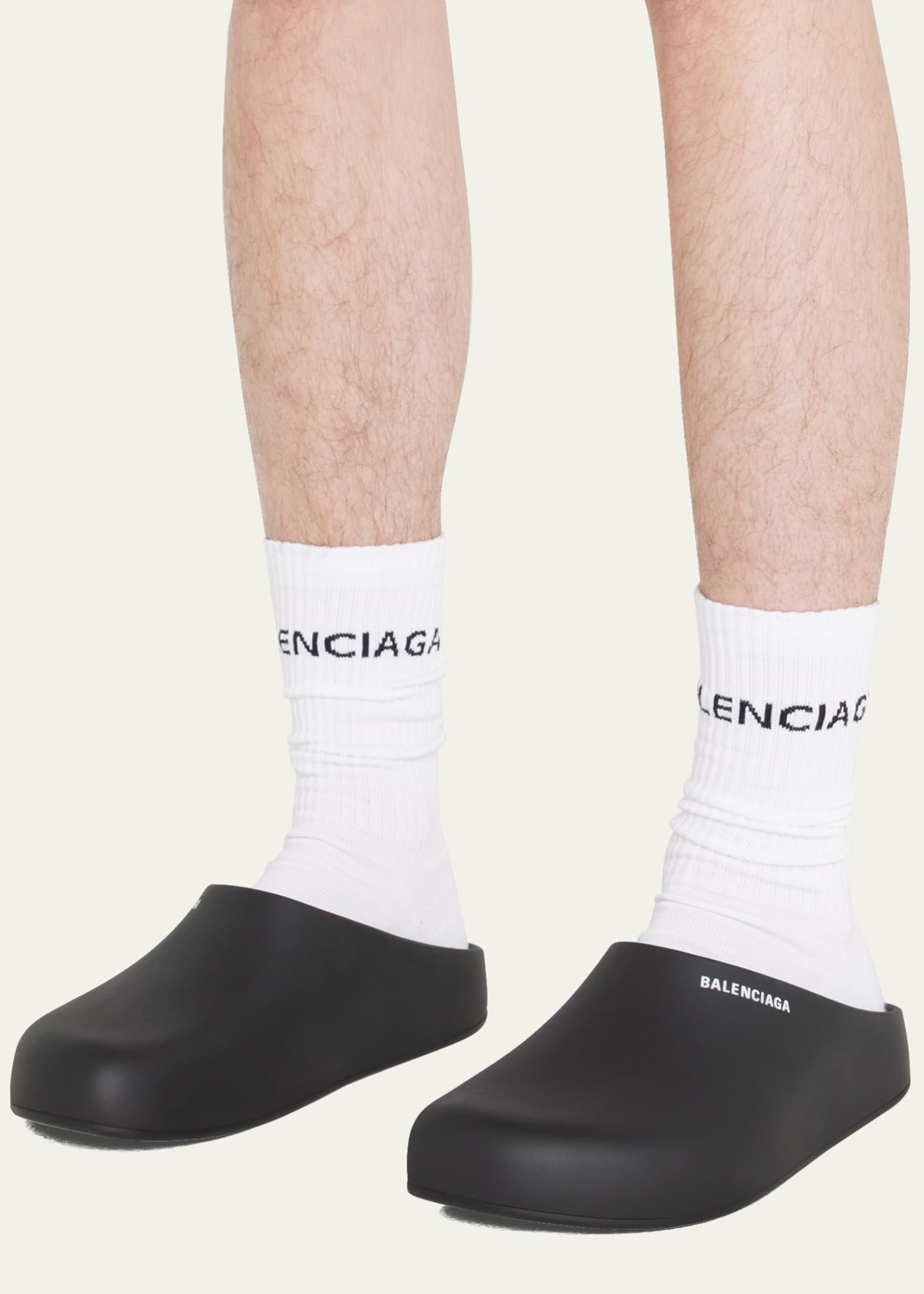 balenciaga clog pool slides