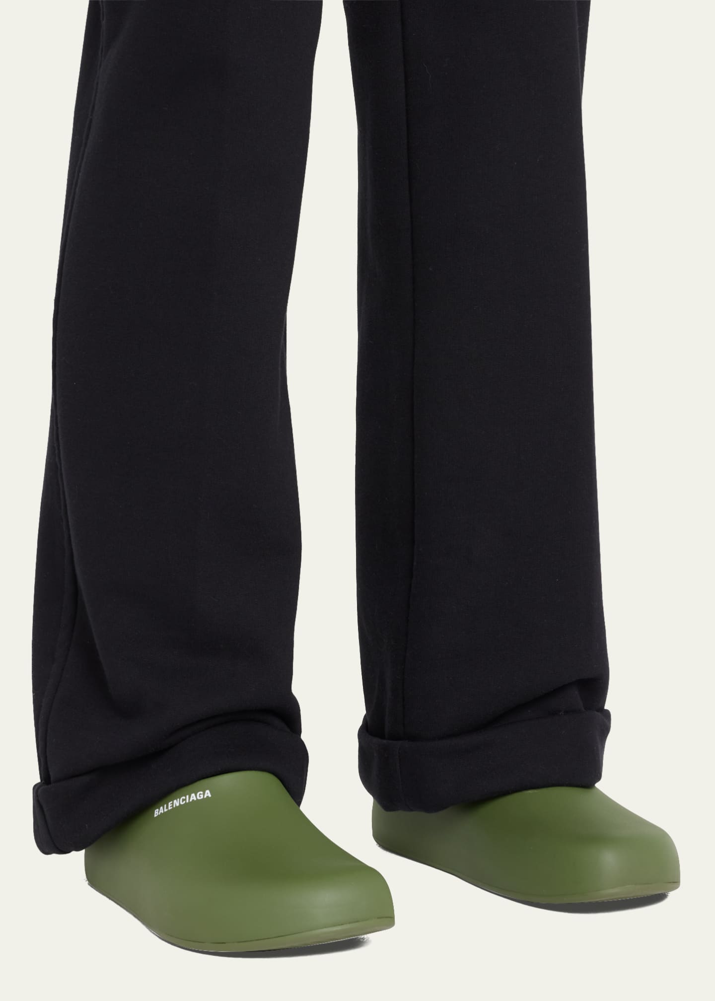 Balenciaga Men's Logo Clog Pool Slides Bergdorf Goodman