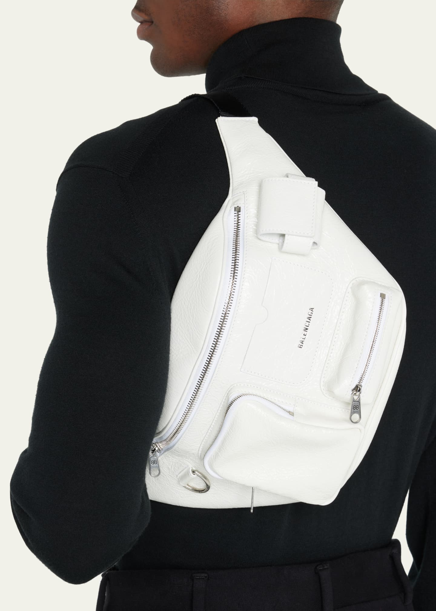 Balenciaga Men's Superbusy Leather Belt Bag Bergdorf Goodman