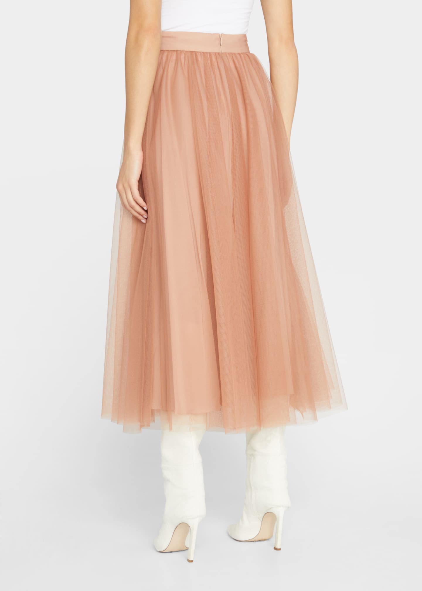 Zimmermann Tulle Pleated Midi Skirt Bergdorf Goodman
