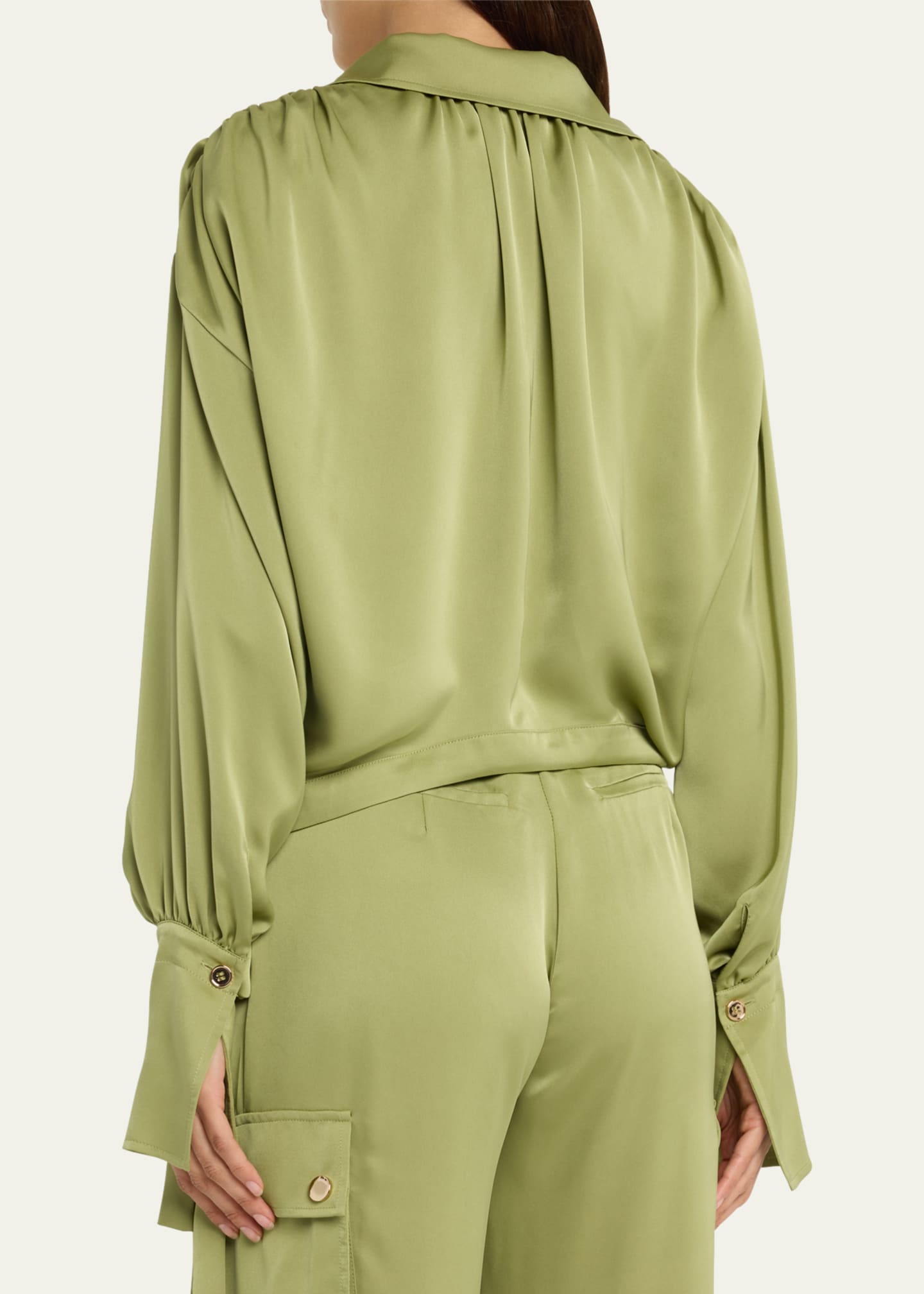 Ramy Brook Heidi Button-Front Cropped Blouse - Bergdorf Goodman