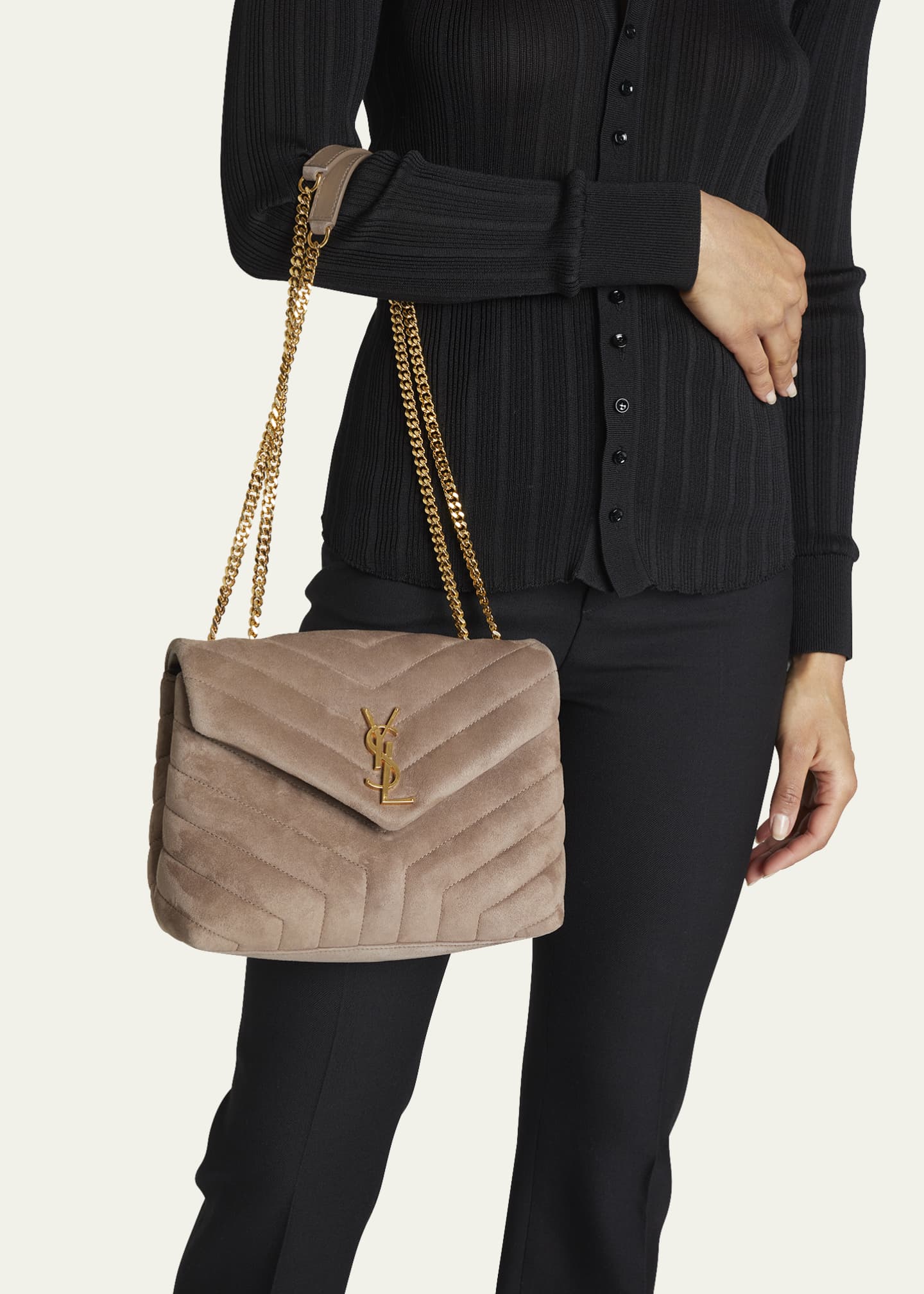 Saint Laurent Small YSL Envelope Leather Crossbody Bag - Bergdorf Goodman