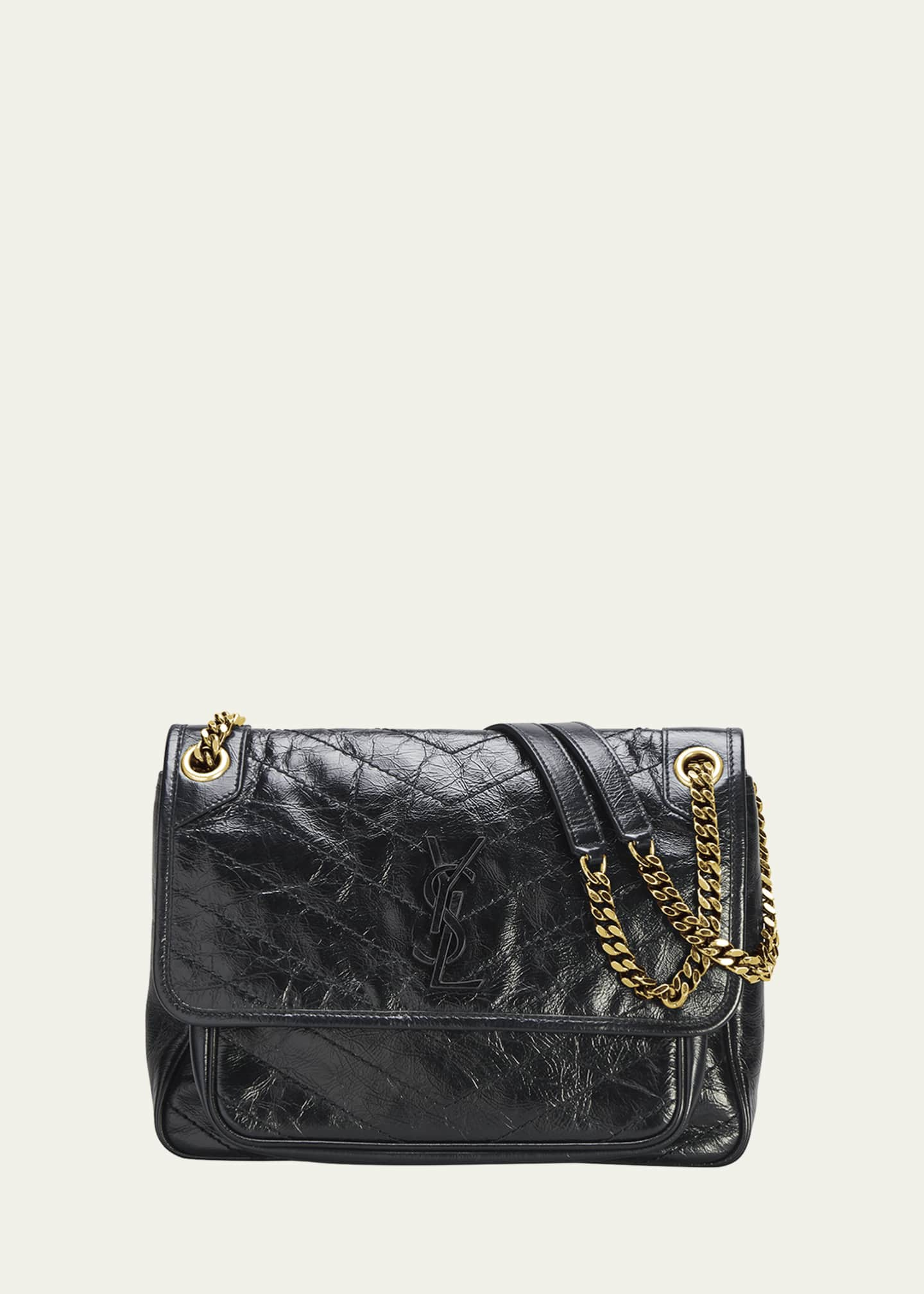 Saint Laurent Niki Large YSL Quilted Chain Shoulder Bag