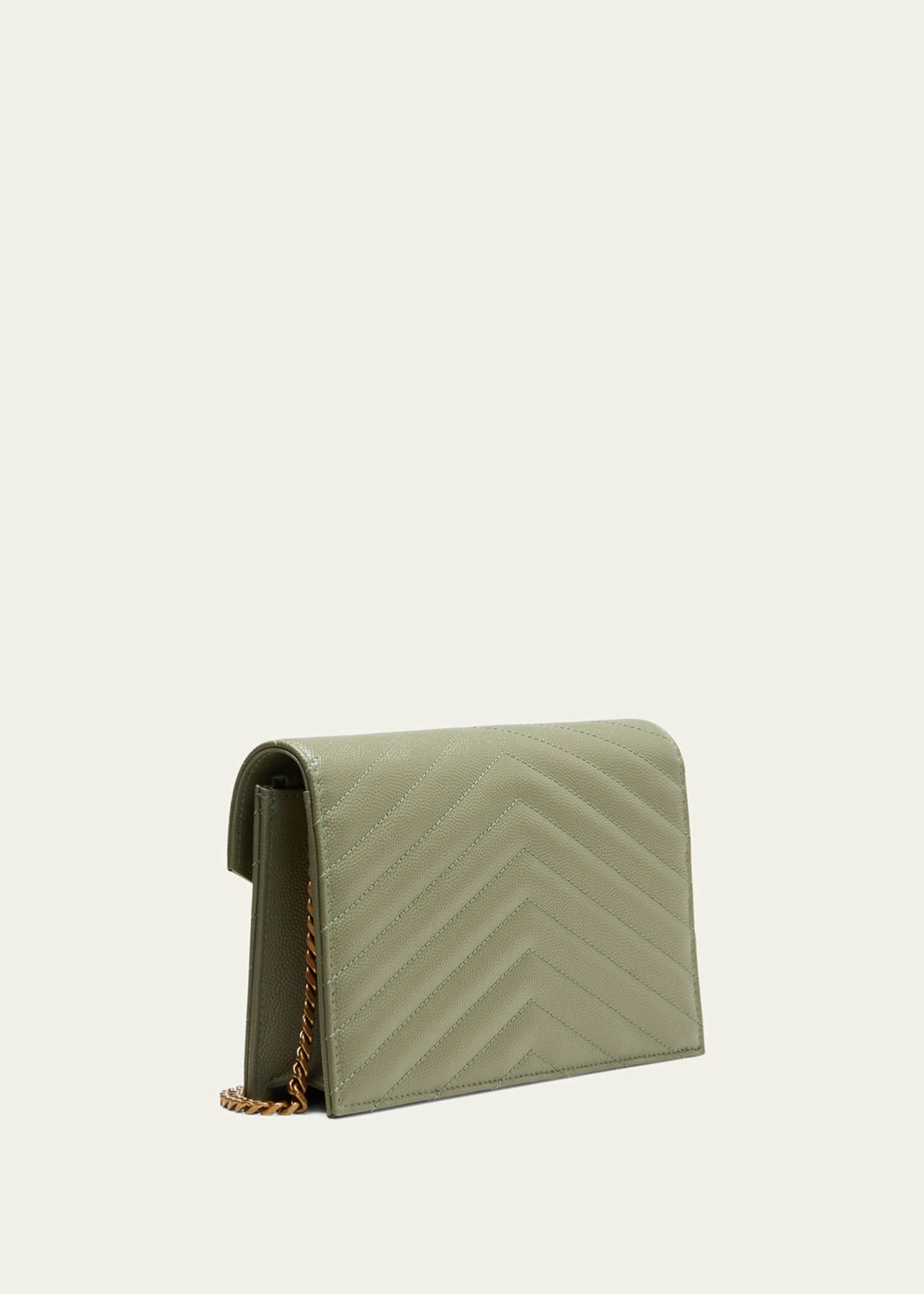 Saint Laurent YSL Envelope Flap Wallet on Chain Bergdorf Goodman
