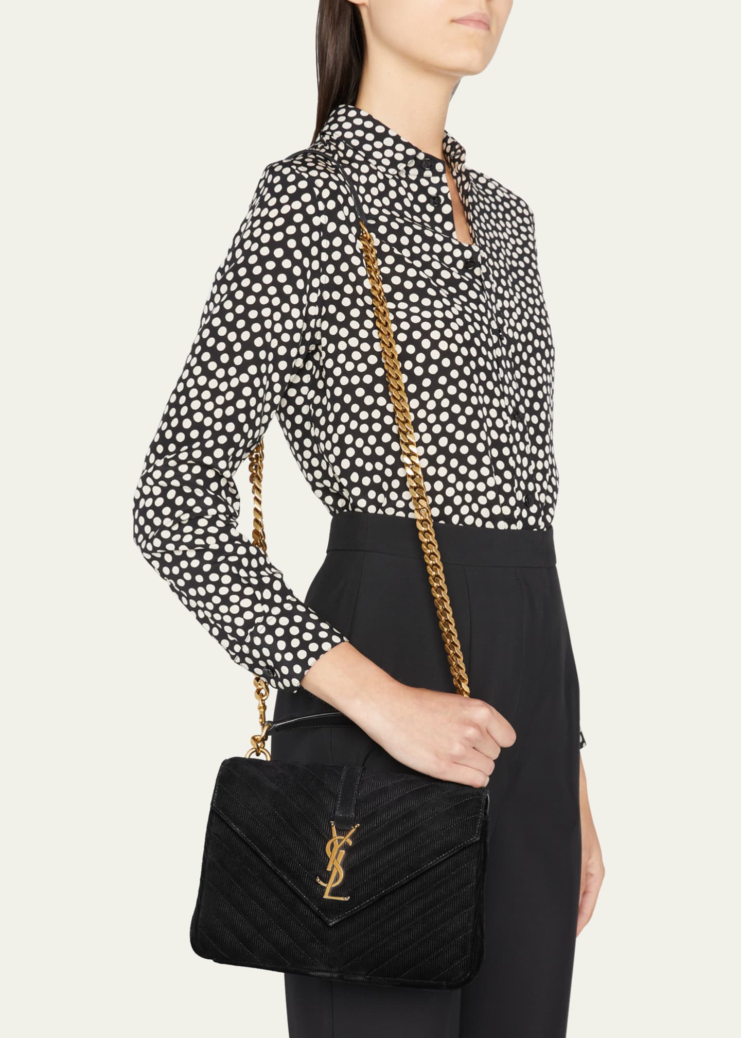Ysl quilted shop shoulder bag