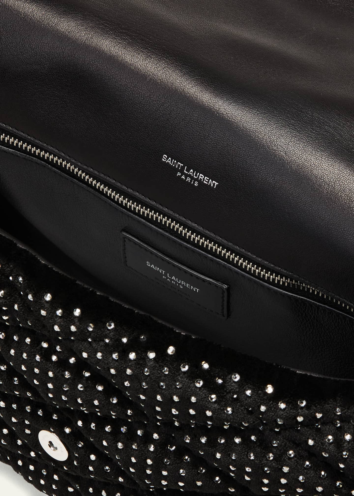 Saint Laurent Sade Quilted Leather Pouch in Black