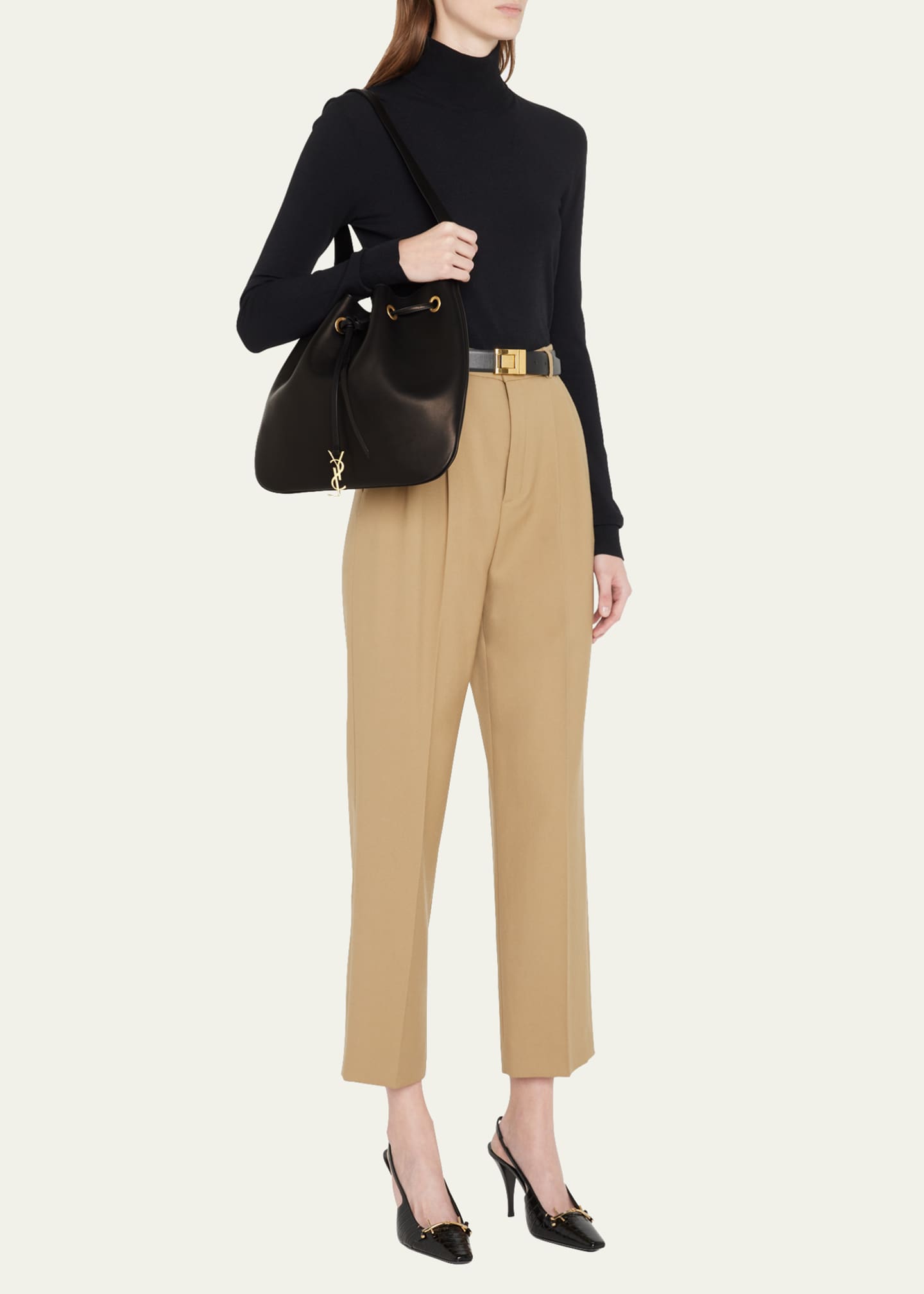 Saint Laurent Paris VII Medium YSL Drawstring Hobo Bag Bergdorf Goodman