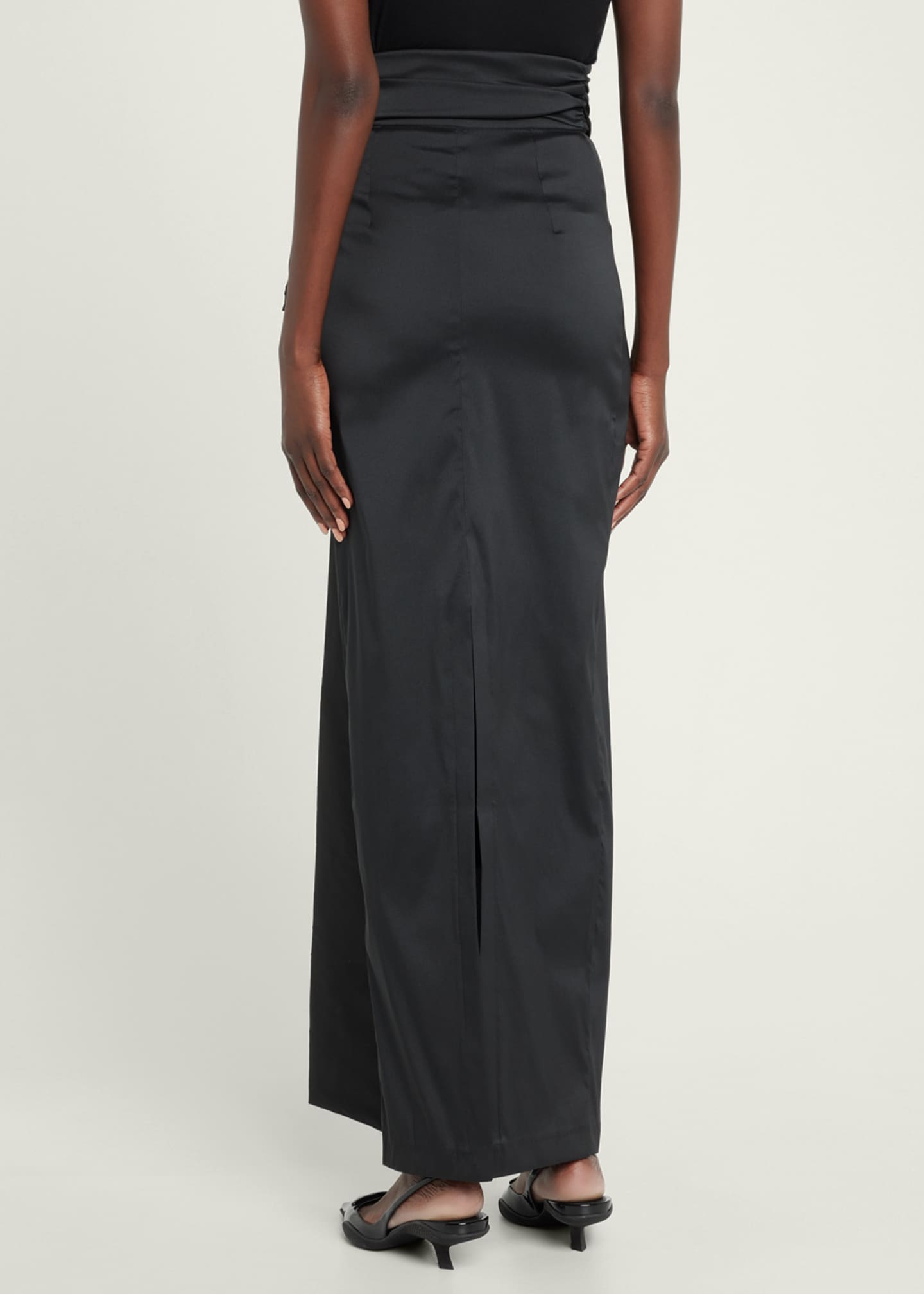BERNADETTE Taffeta Maxi Skirt w/ Bow Detail - Bergdorf Goodman