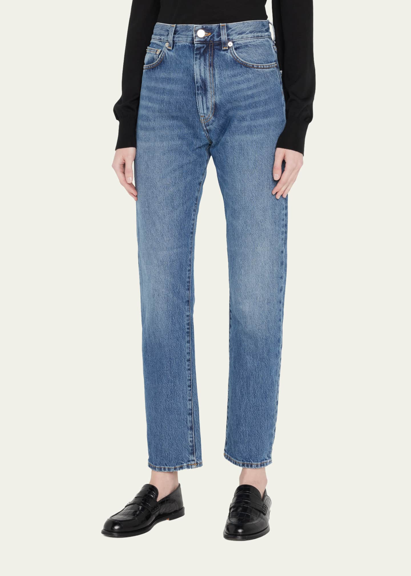 Loulou Studio Wular Straight-Leg Ankle Denim Pants - Bergdorf Goodman