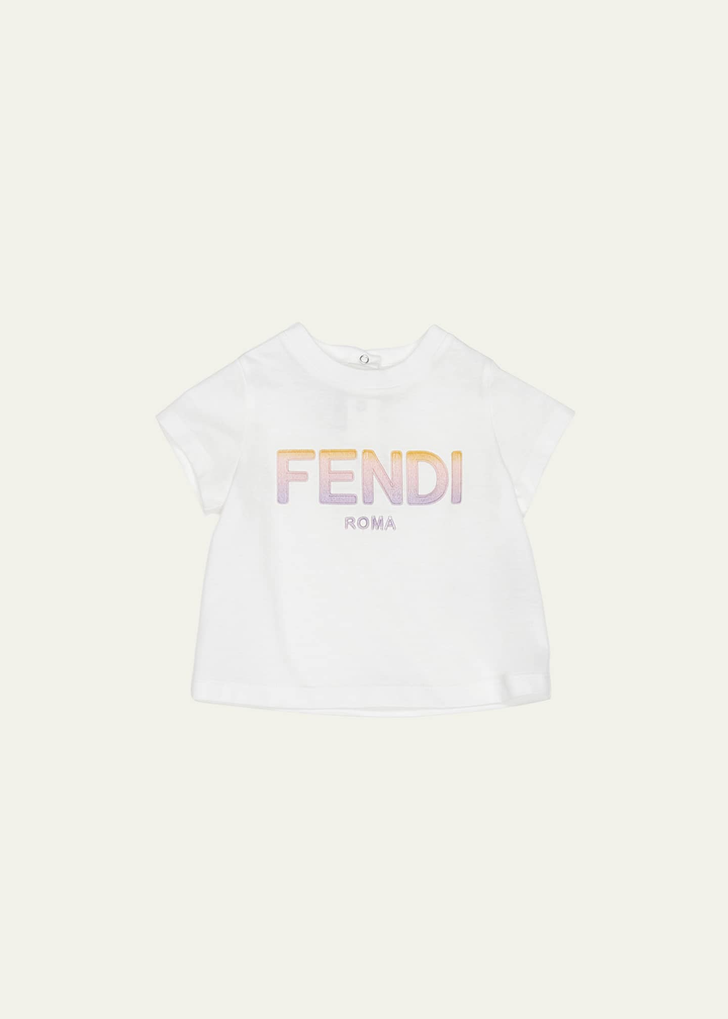 Fendi Girl's Embroidered Logo T-Shirt, Size 3-24M - Bergdorf Goodman