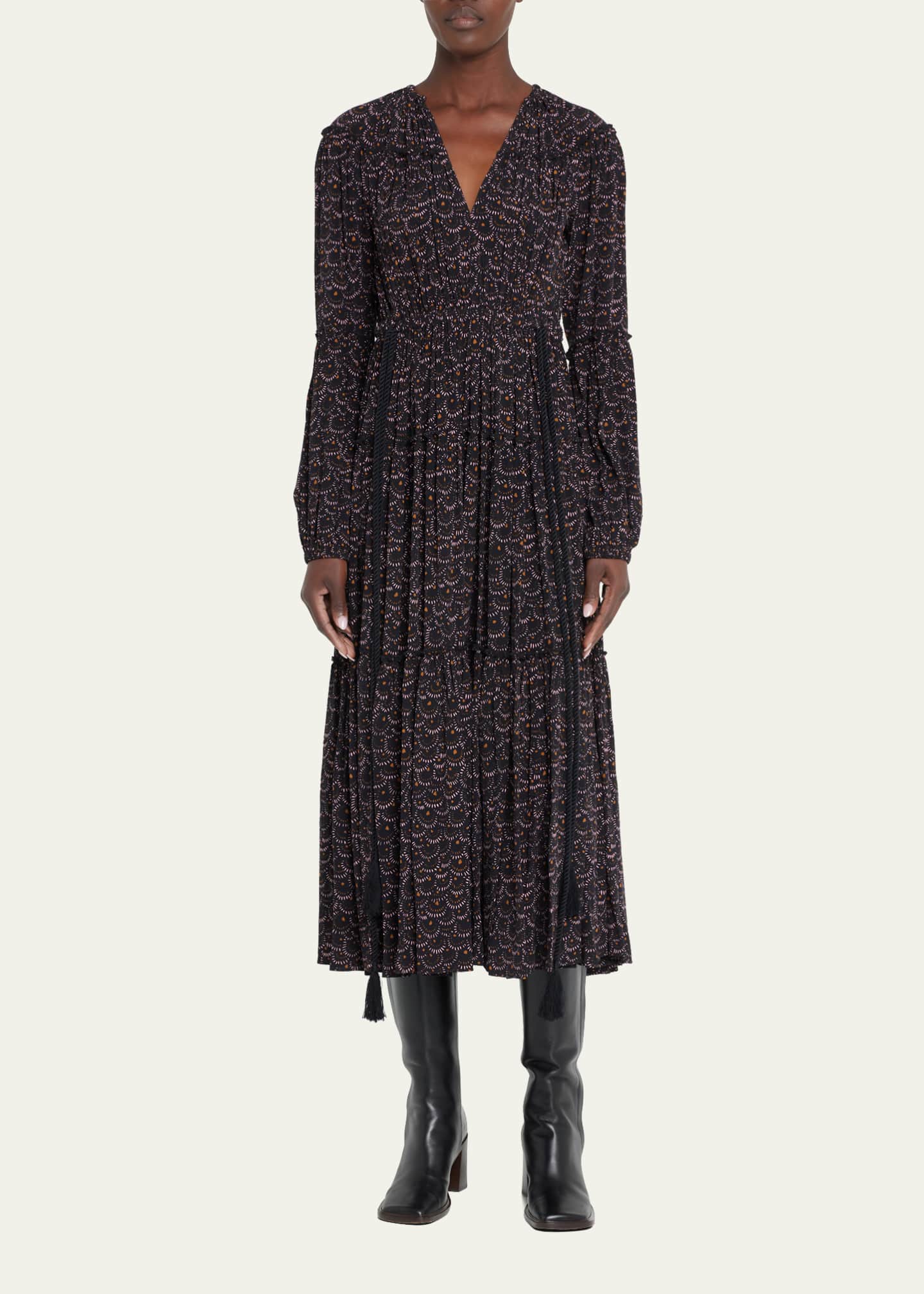 A.L.C. Joana Tiered Side-Tie Maxi Dress - Bergdorf Goodman