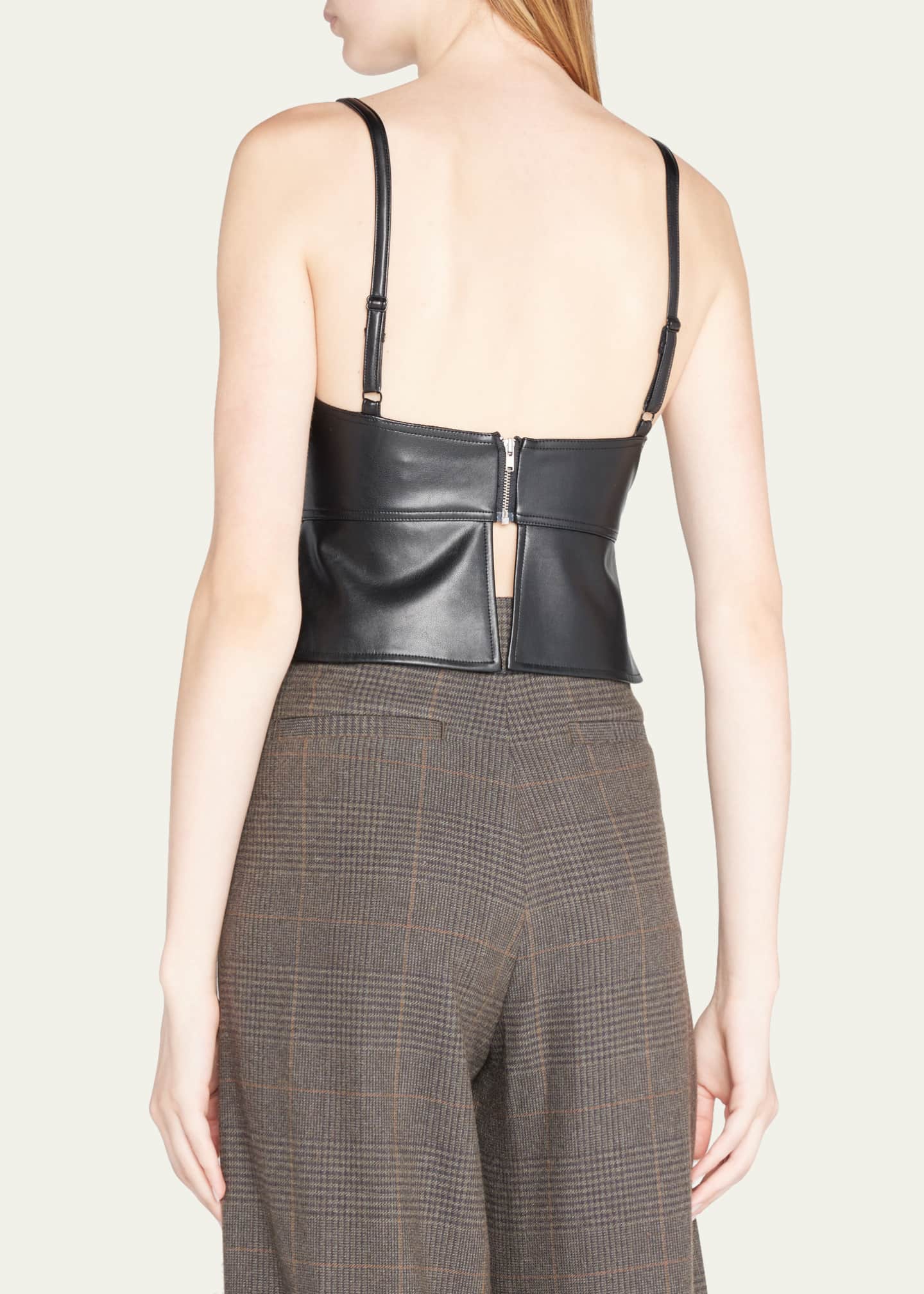 A.L.C. Gweneth Faux-Leather Bustier Top - Bergdorf Goodman