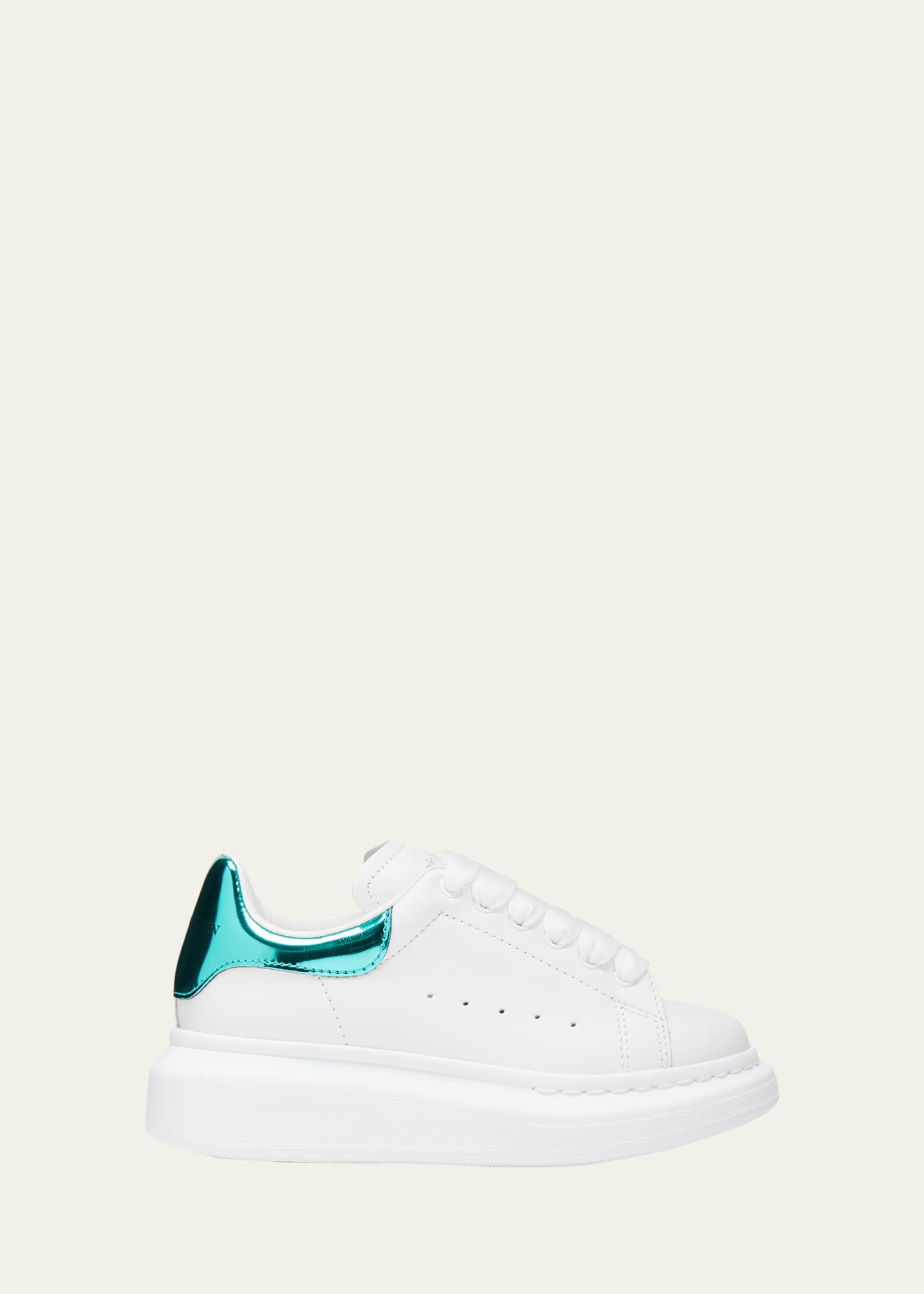 Alexander mcqueen metallic trim leather sneakers online