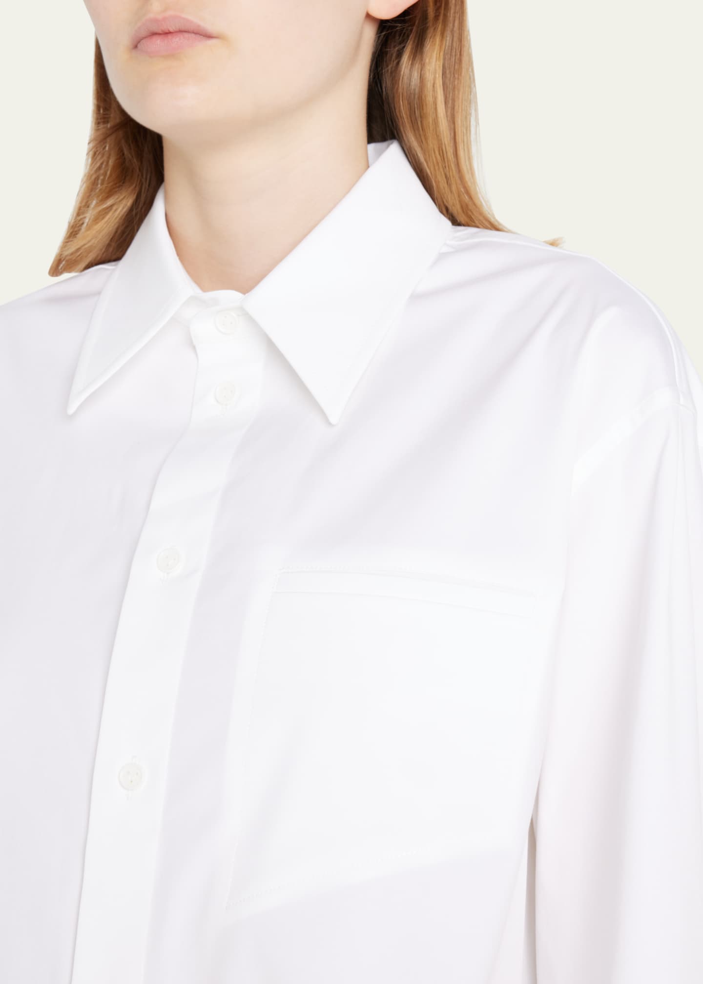 Bottega Veneta Poplin Stretch Collared Shirt - Bergdorf Goodman