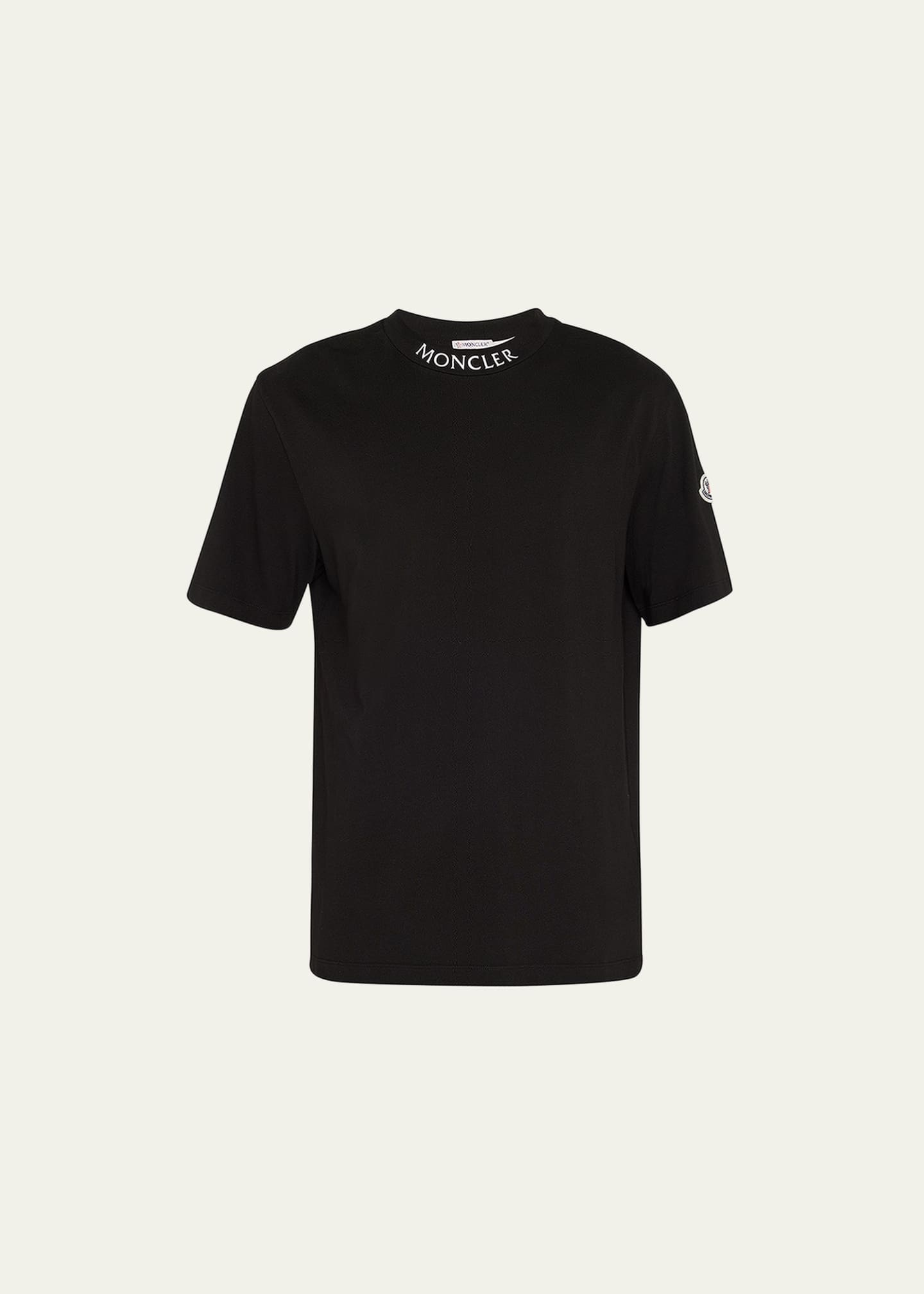 Moncler Men's Logo-Neck T-Shirt - Bergdorf Goodman