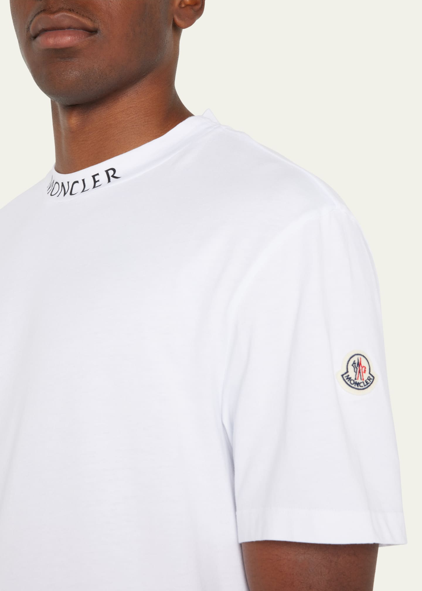 Moncler Men's Logo-Neck T-Shirt - Bergdorf Goodman