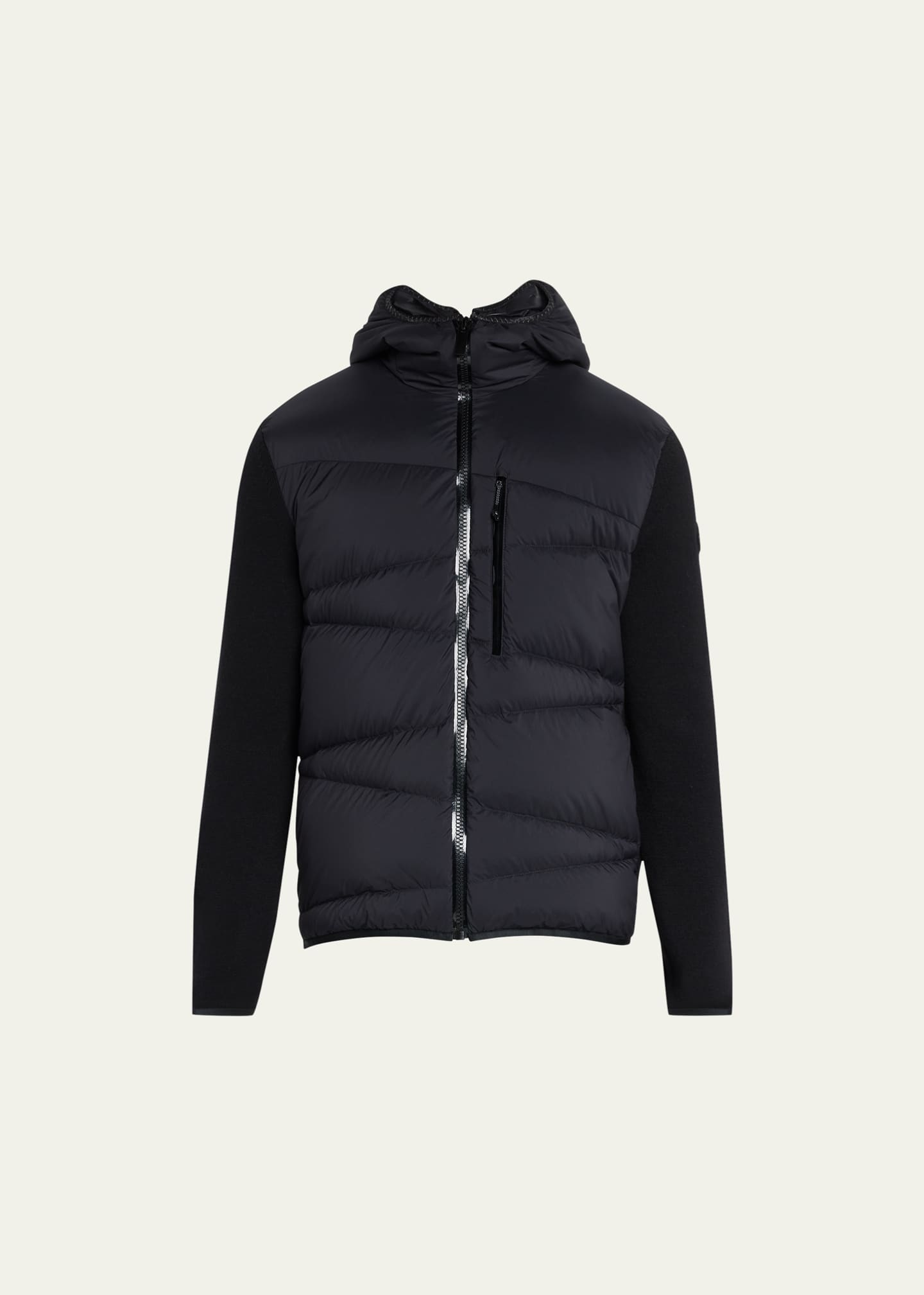 Moncler Men s Zigzag Quilt Down Knit Jacket Bergdorf Goodman
