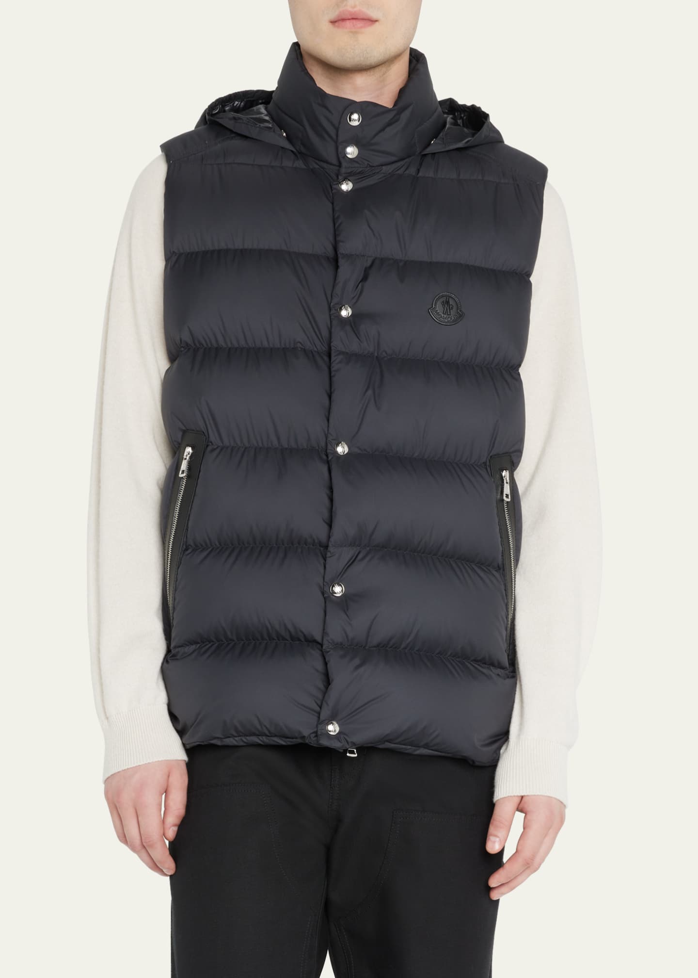 Moncler Men's Herniaire Quilted Down Vest - Bergdorf Goodman