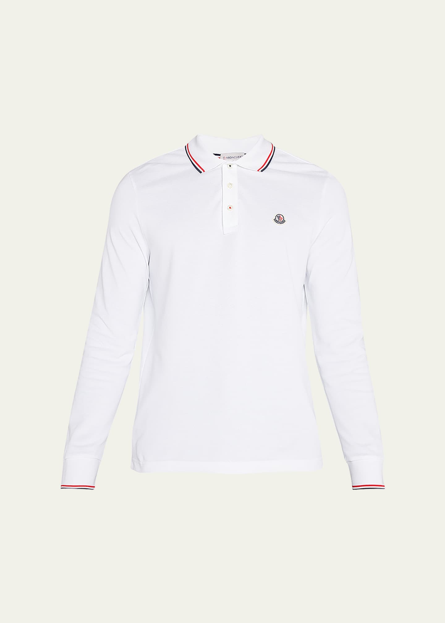 Moncler Men s Classic Striped Trim Polo Shirt